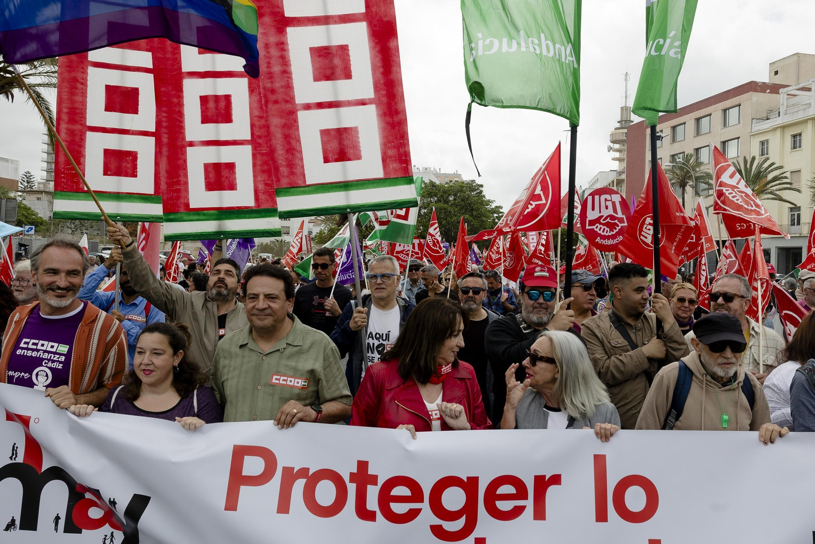 Imágenes de la manifestación del 1 de Mayo en Cádiz