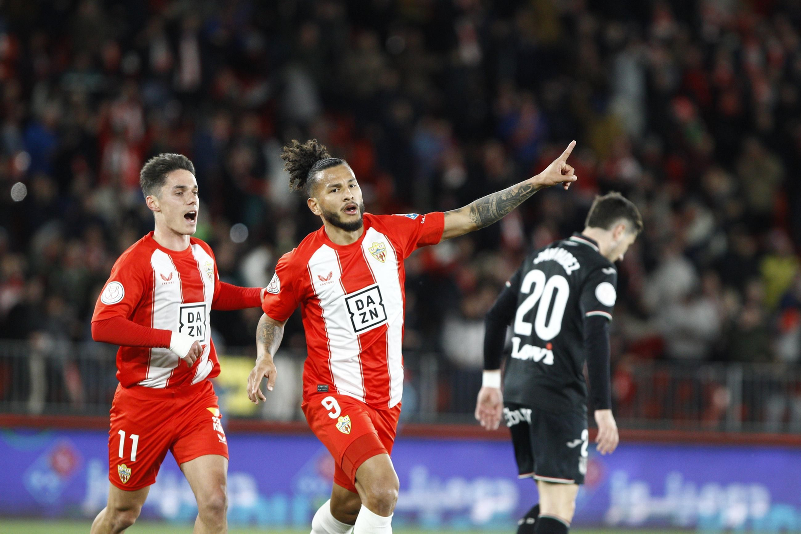 El partido U.D. Almería-C.D. Leganés de Copa del Rey, en imágenes