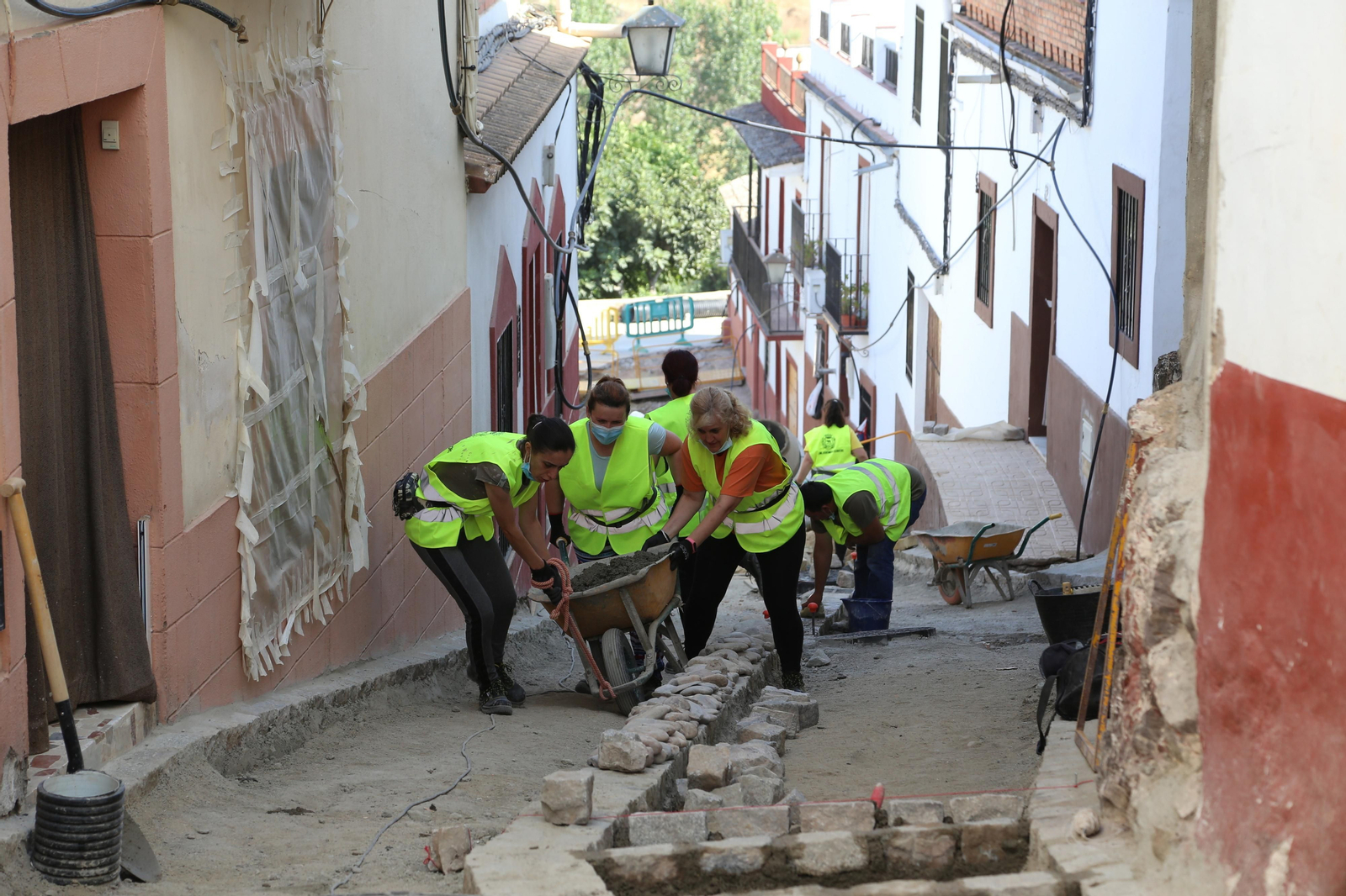 Obras en la calle Marín.