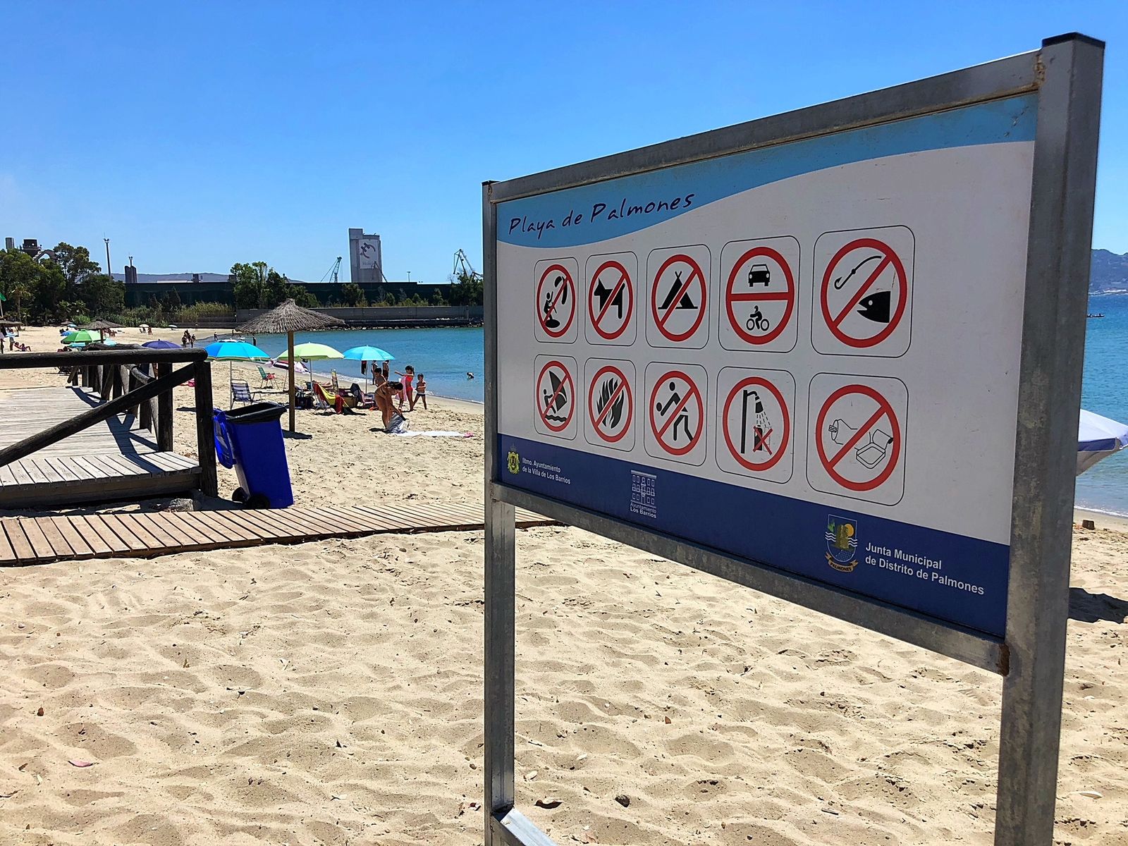 La playa de Palmones.