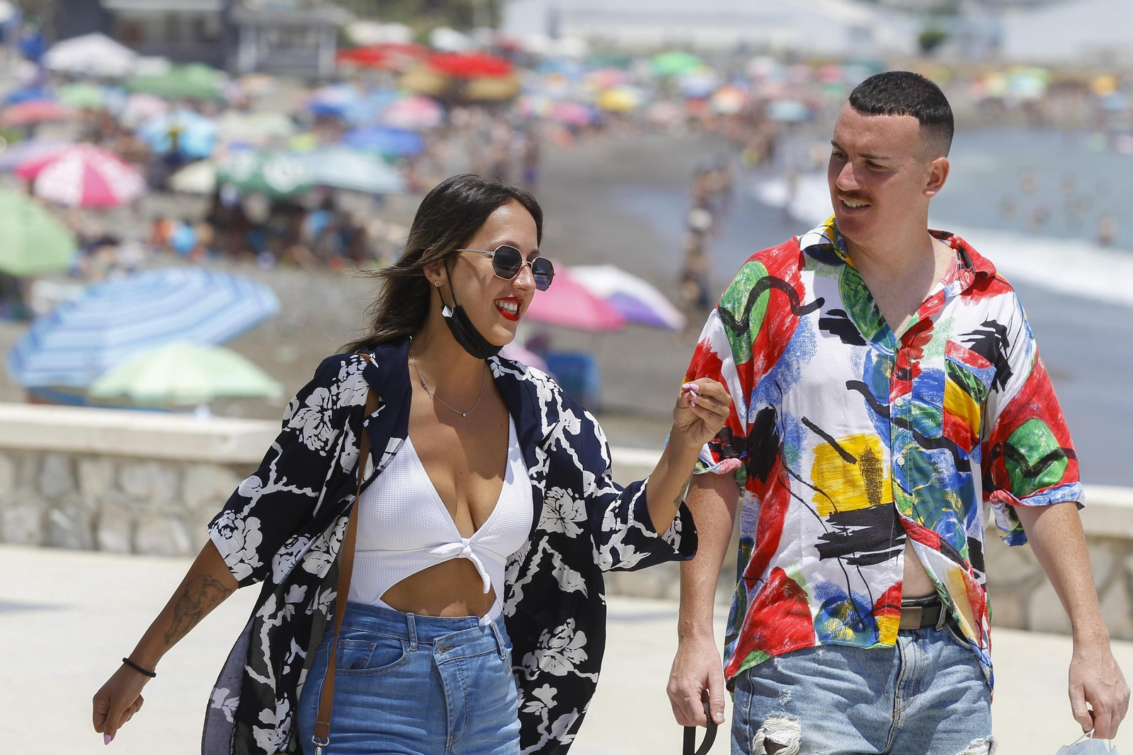 Fotos de la afluencia masiva en las playas de Málaga