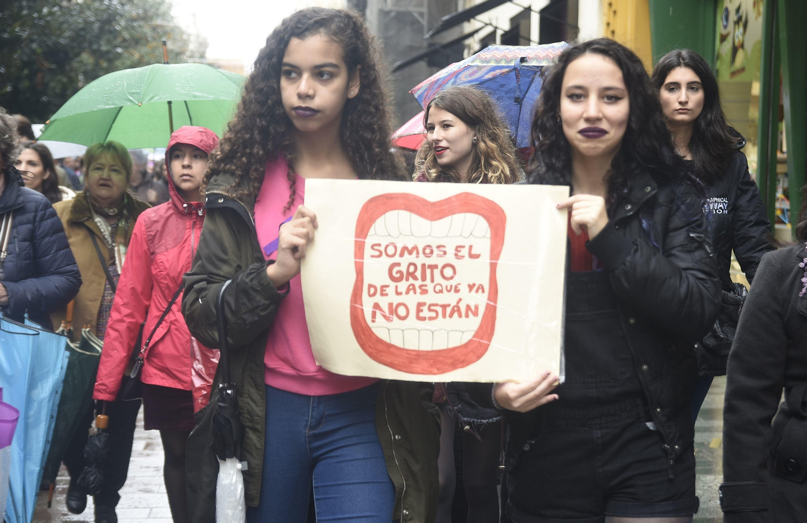 Las imágenes de la manifestación contra la violencia de género