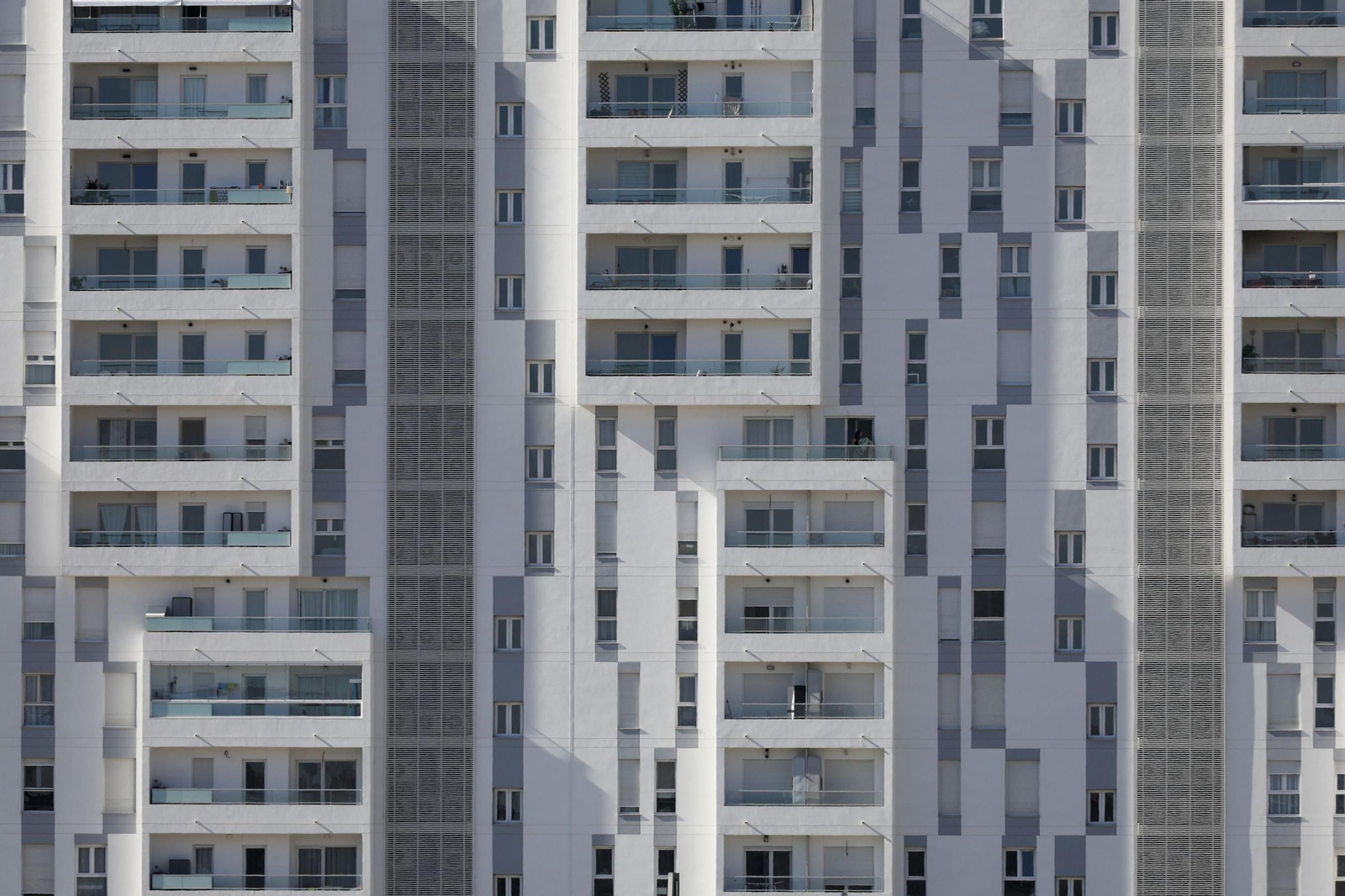 Vista general del un bloque de viviendas de nueva construcción.