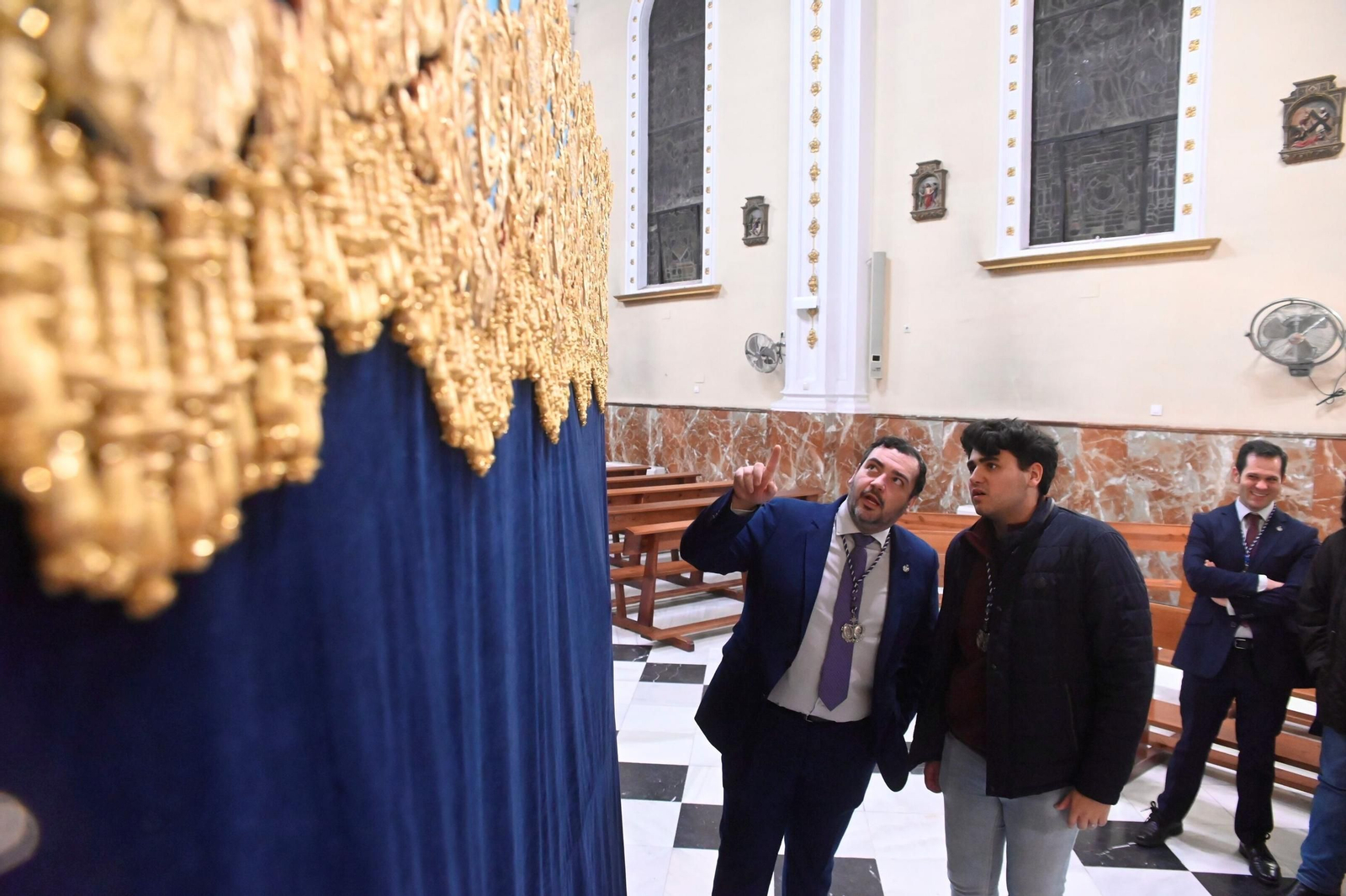 El Prendimiento de Córdoba presenta la primera de las bambalinas laterales del paso de palio de la Piedad