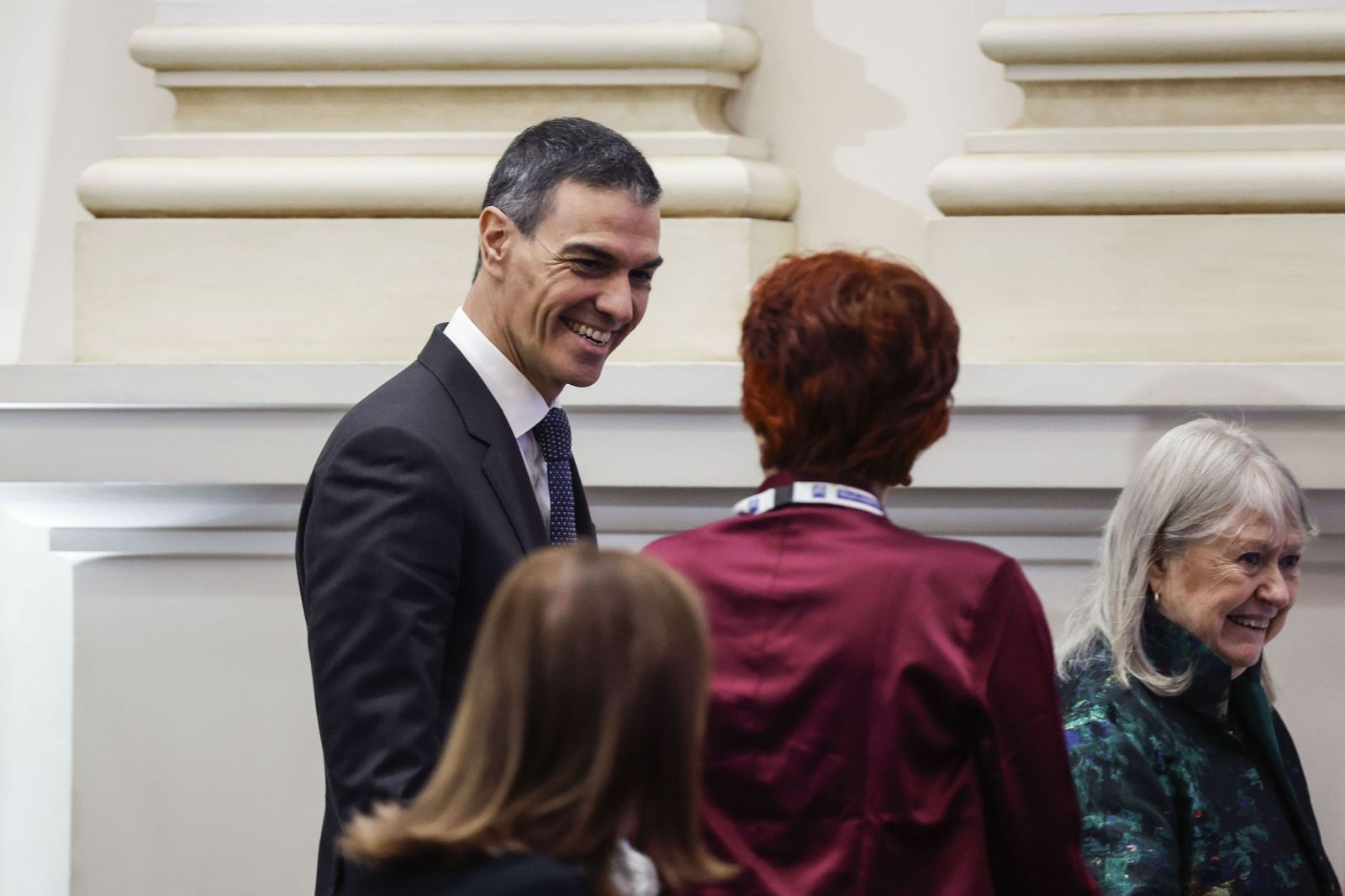Sánchez, este viernes durante la clausura del acto 'Mujeres liderando la ONU del siglo XXI'.