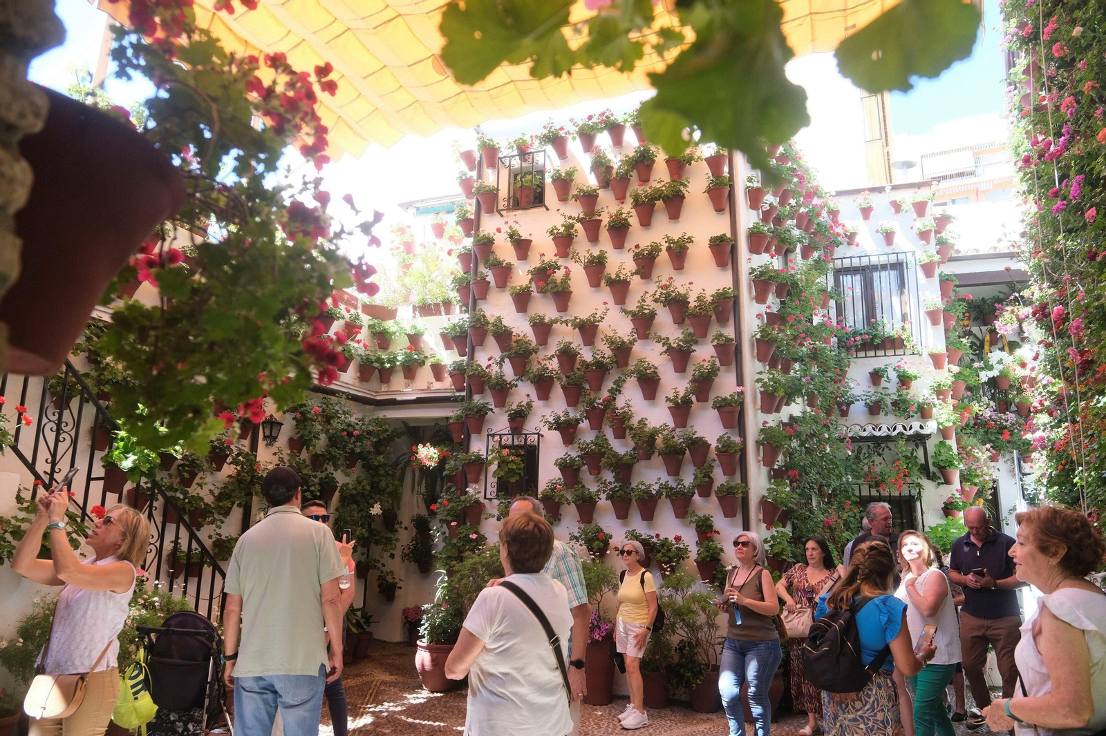 Los Patios de Córdoba se llenan de turistas en su primer fin de semana, en imágenes