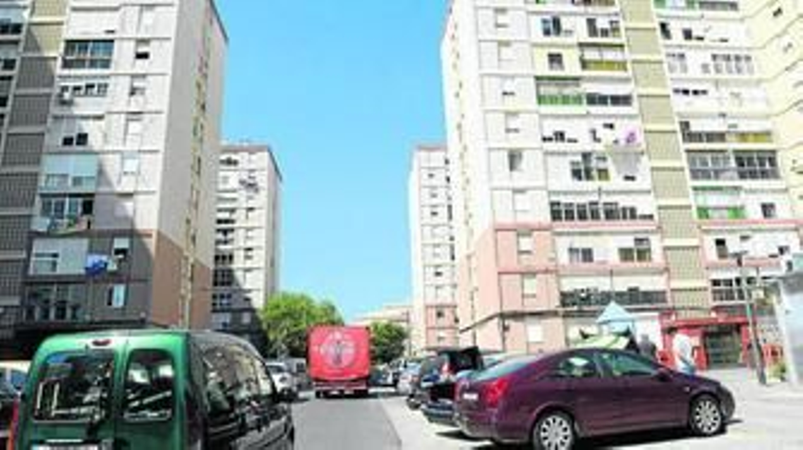 Bloques de la calle Marinero en Tierra, donde se produjo el crimen.