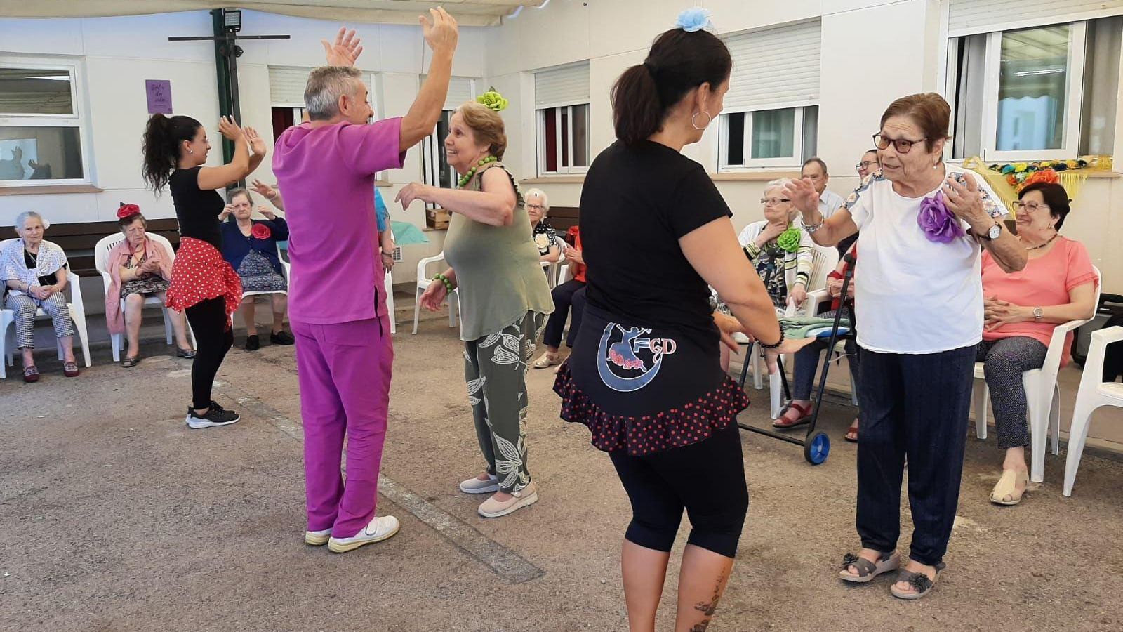 Otro de los talleres de flamencoterapia para los mayores en Afanas.