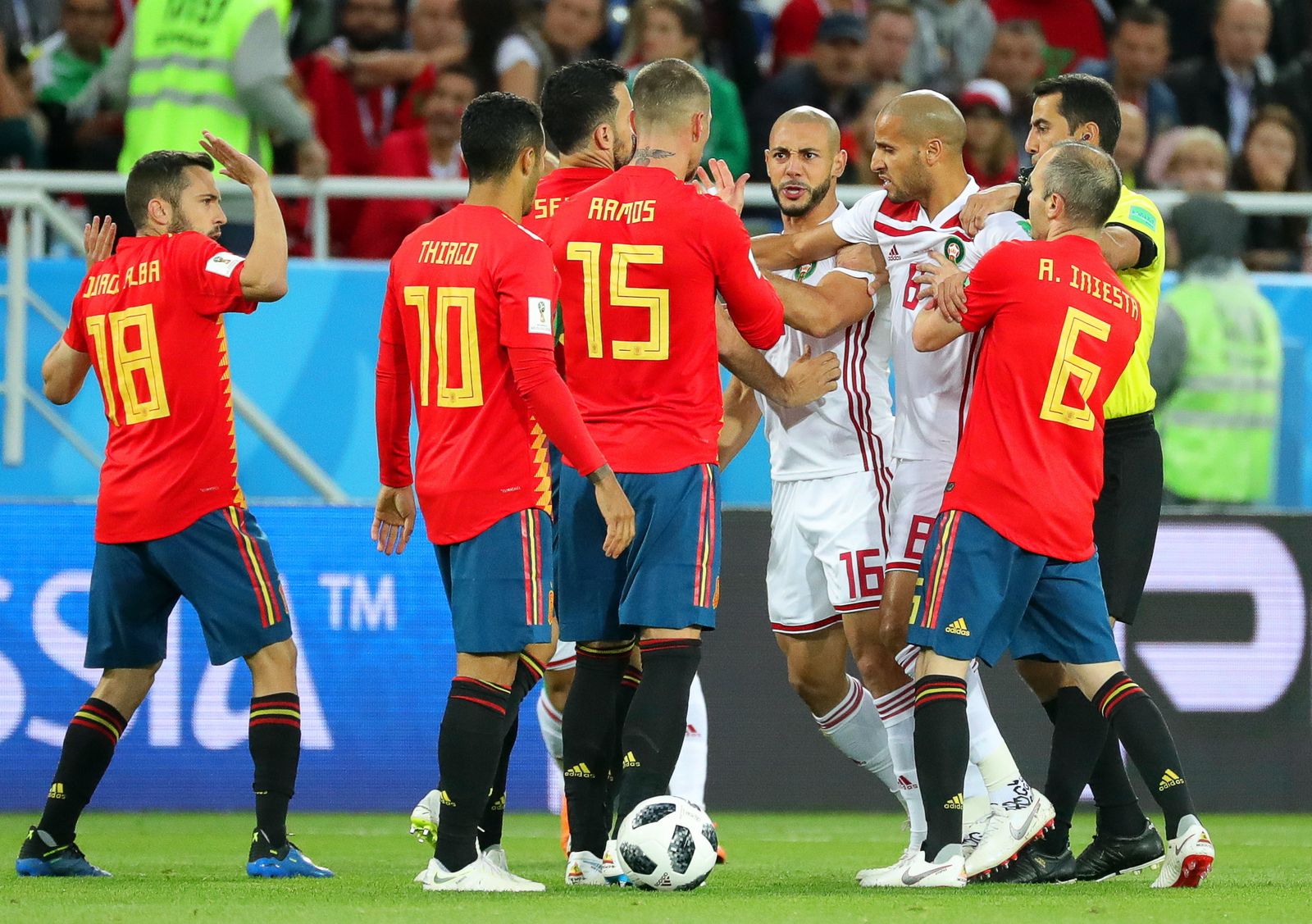 Las imágenes del España-Marruecos