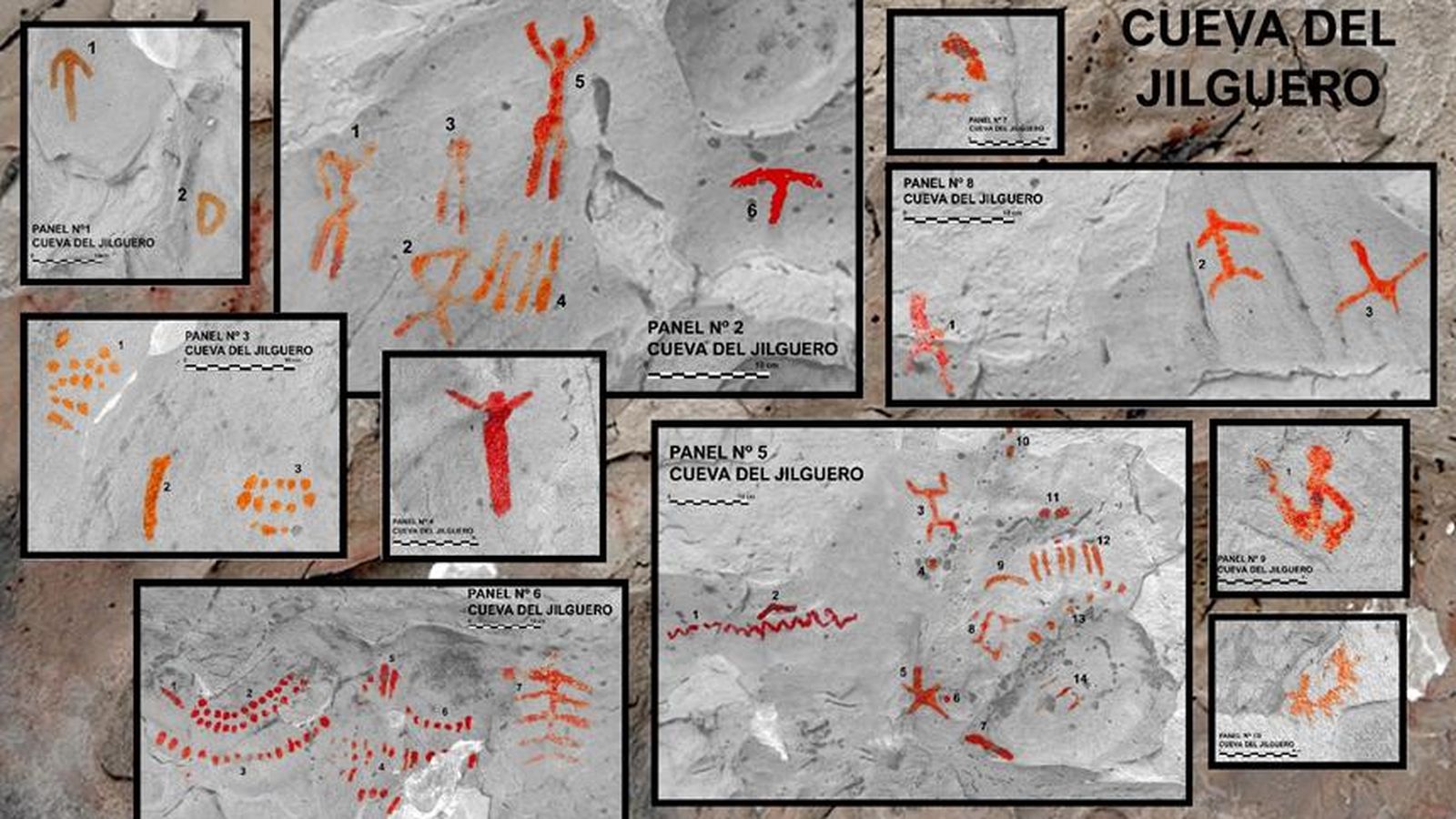 Paneles rupestres de la Cueva del Jilguero, Jimena de la Frontera