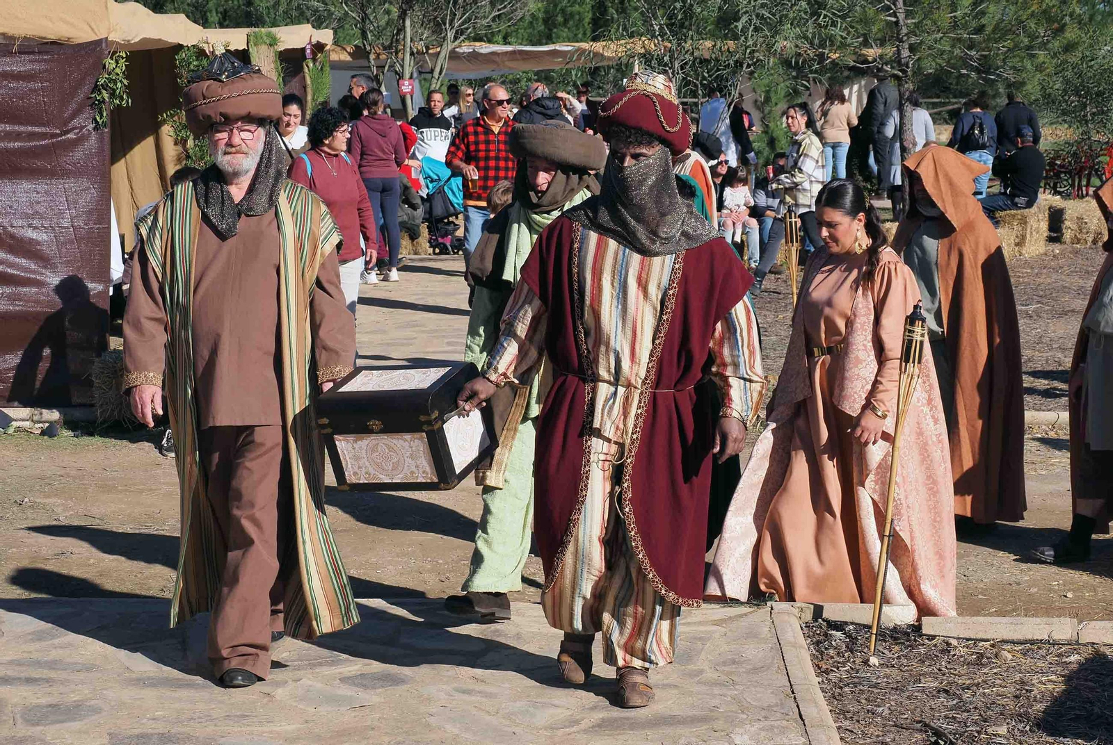 Recreación de la recogida del oro en Tharsis.