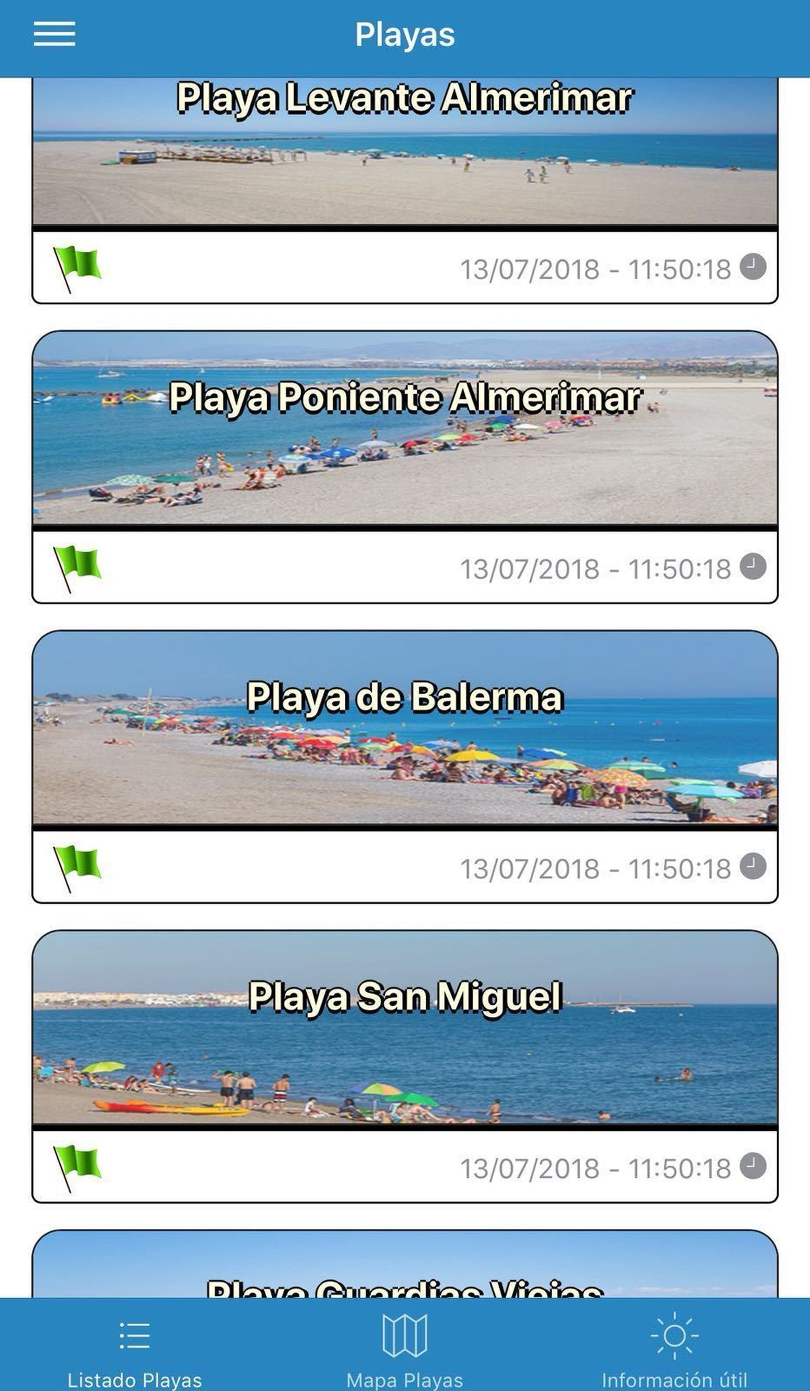 Pantallazo de una de las secciones de la nueva 'App'.