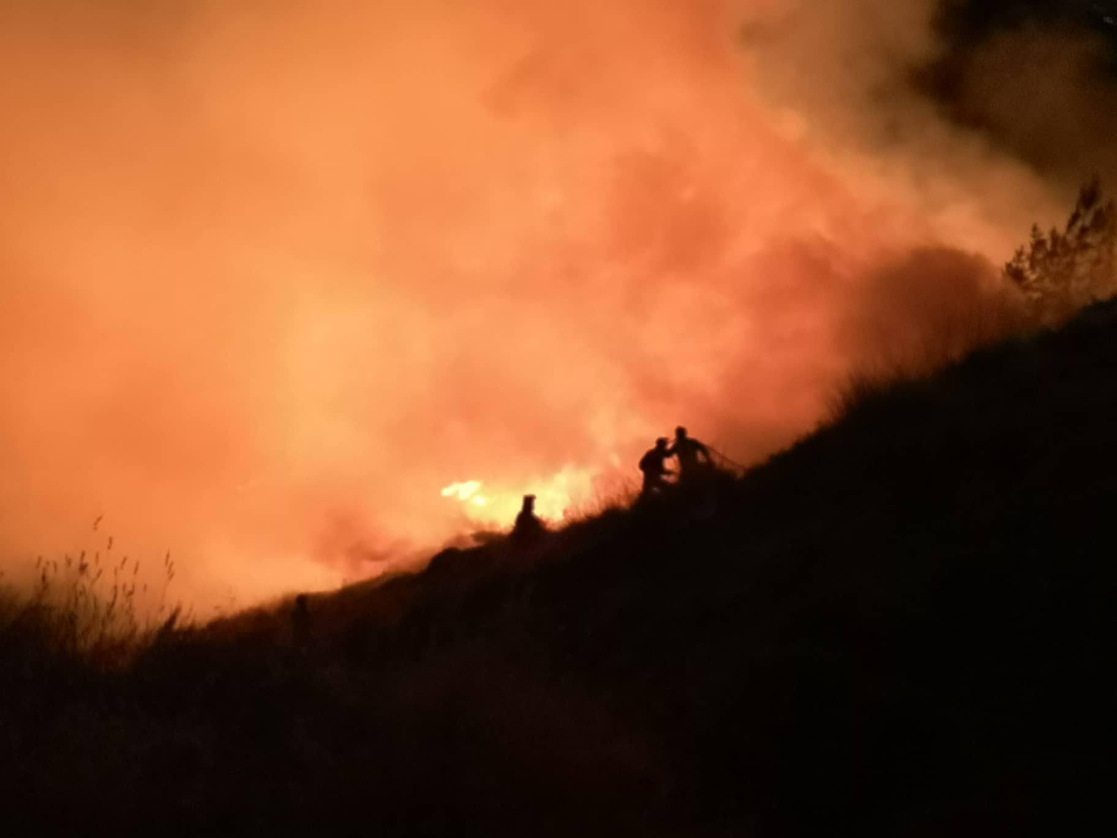 Las imágenes del incendio en Sierra Nevada