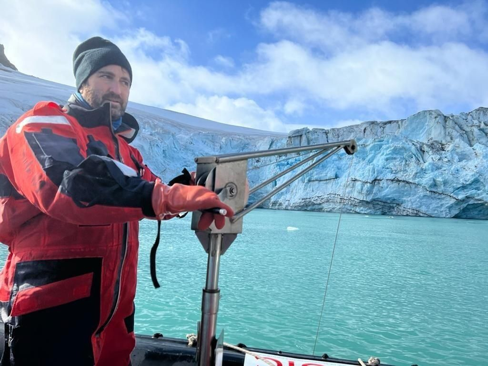 El científico Gabriel Navarro, durante una de las últimas campañas en la Antártida.