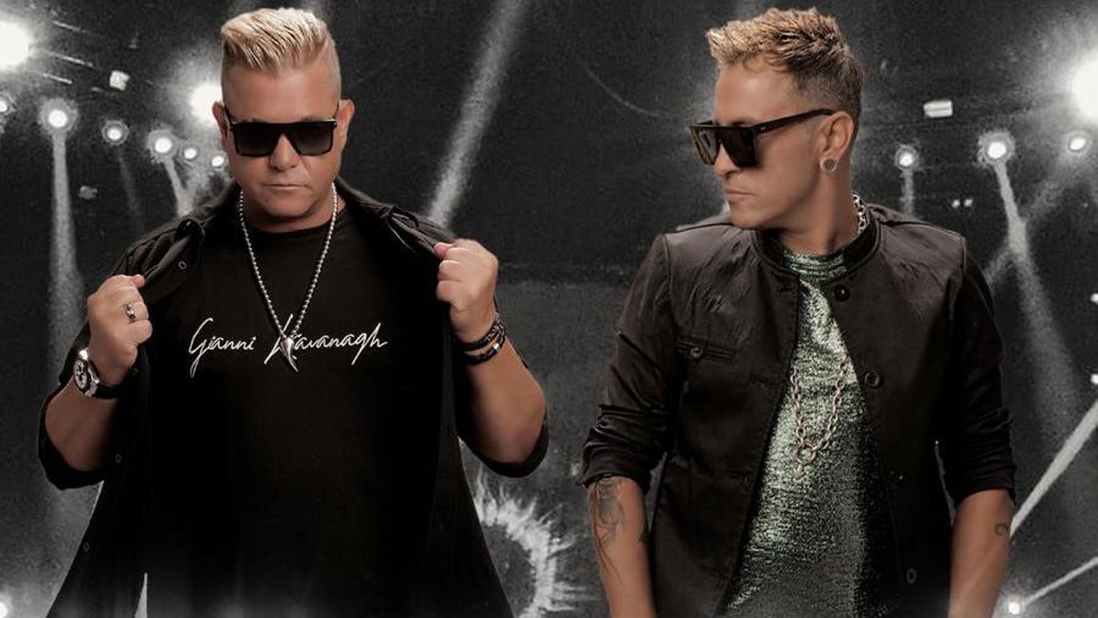 Cartel promocional del evento con Miguel Saez y Mario Mendes