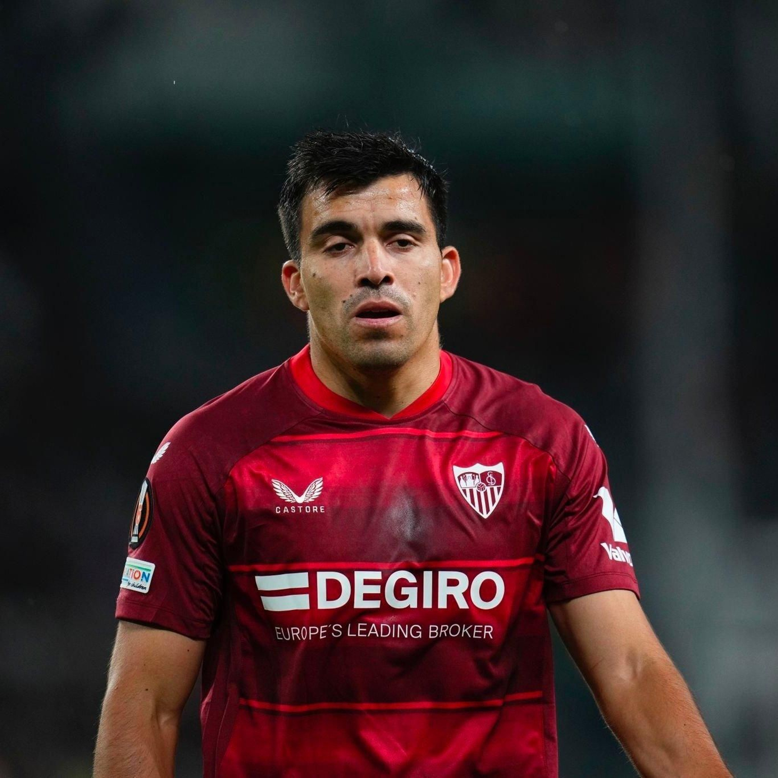 Acuña, durante el partido contra la Juventus.