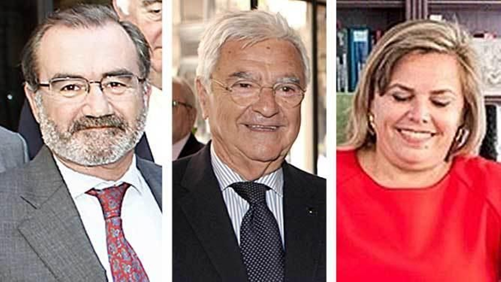 Los tres candidatos a decano del colegio de abogados.