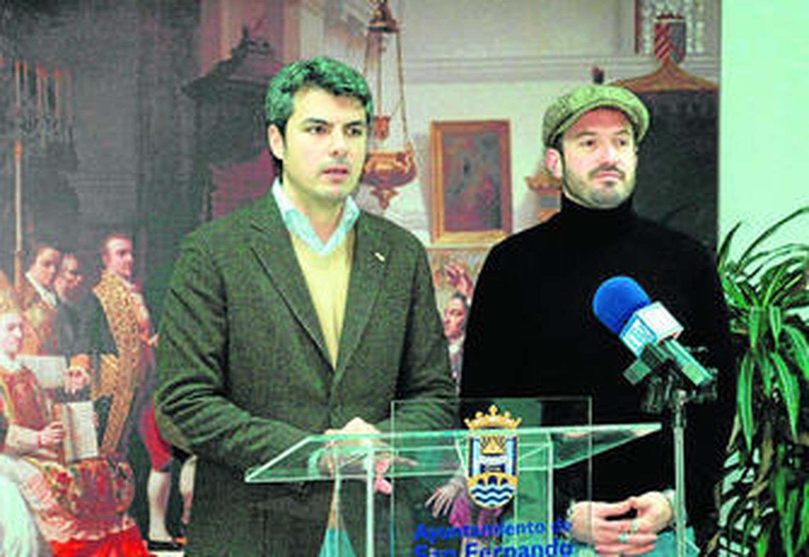 Romero y O'Dogherty, ayer en la presentación de la actuación en la Oficina del Bicentenario.