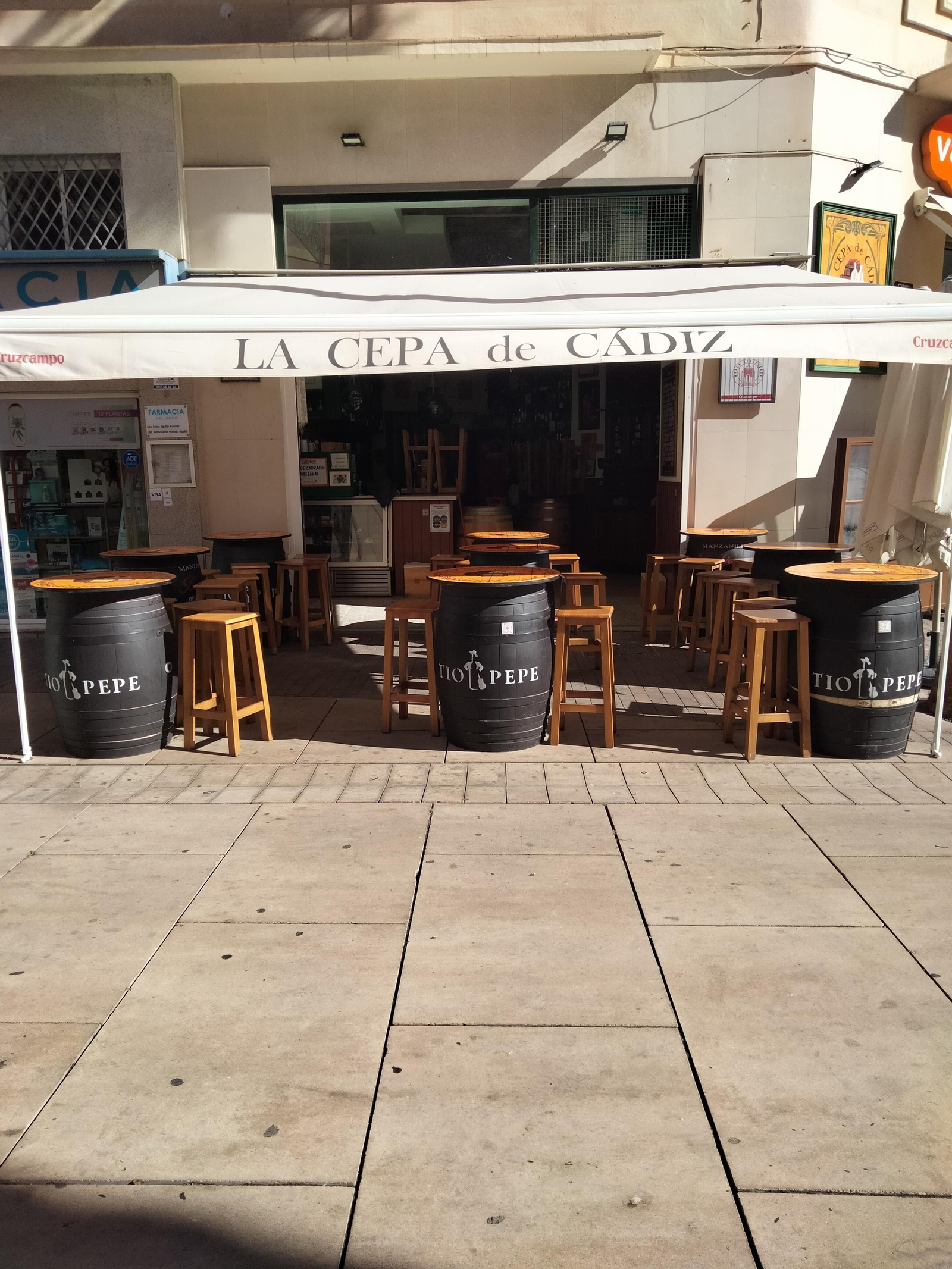 La terraza de La Cepa de Cádiz. La terraza de La Cepa de Cádiz.