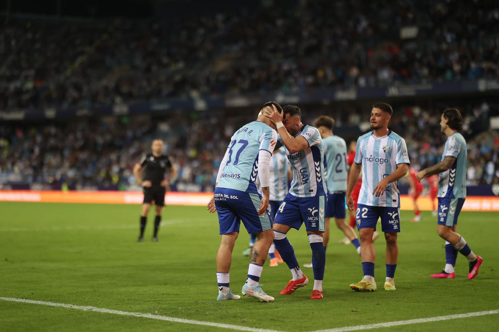 Las fotos del imponente ambiente en La Rosaleda en el Málaga - Córdoba CF