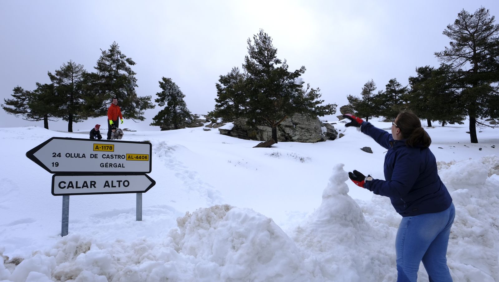 Imágenes del temporal de nieve en la provincia de Almería.