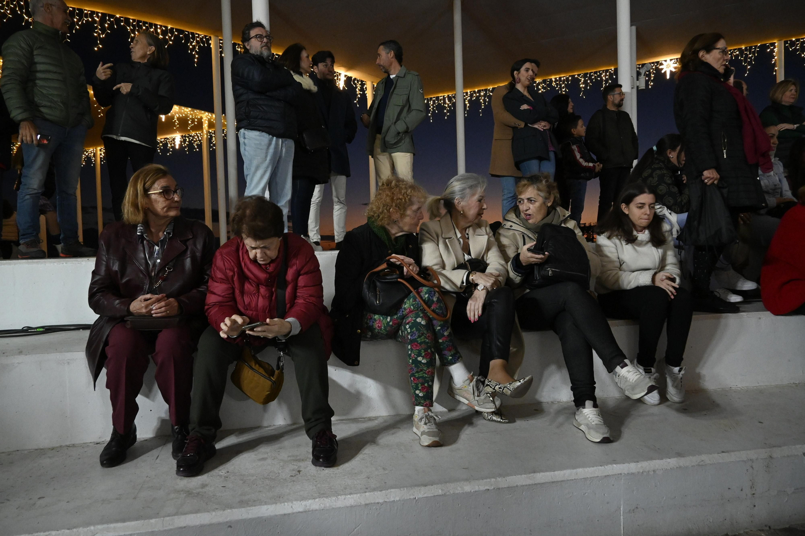 Alumbrado del Puerto de Huelva, en imágenes