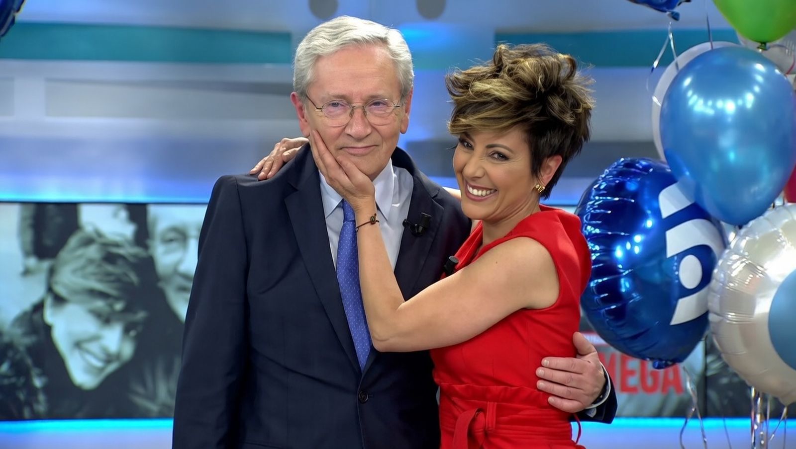 Fernando Ónega y su hija Sonsoles en su programa de mediodía en Telecinco poco después de su trasplante de riñón