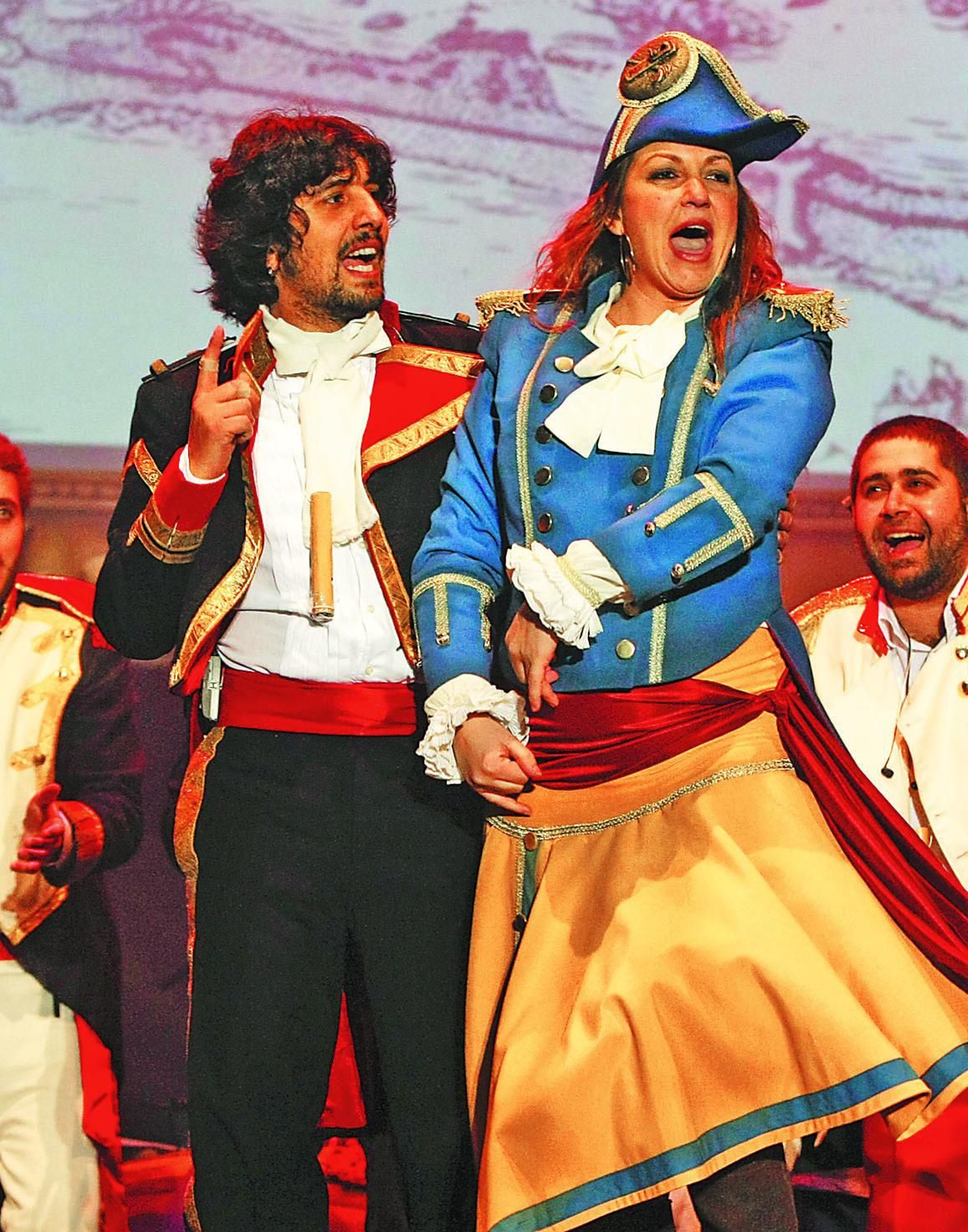 Niña Pastori, durante el pregón del Carnaval 2012.