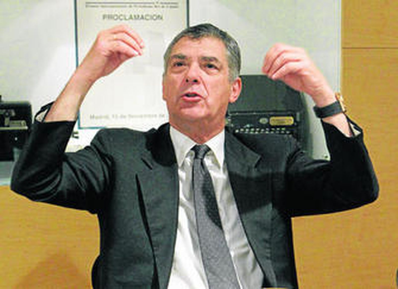 Ángel María Villar, durante una entrevista realizada ayer.