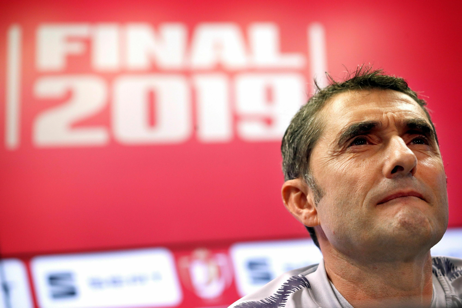 Ernesto Valverde, en la rueda de prensa.