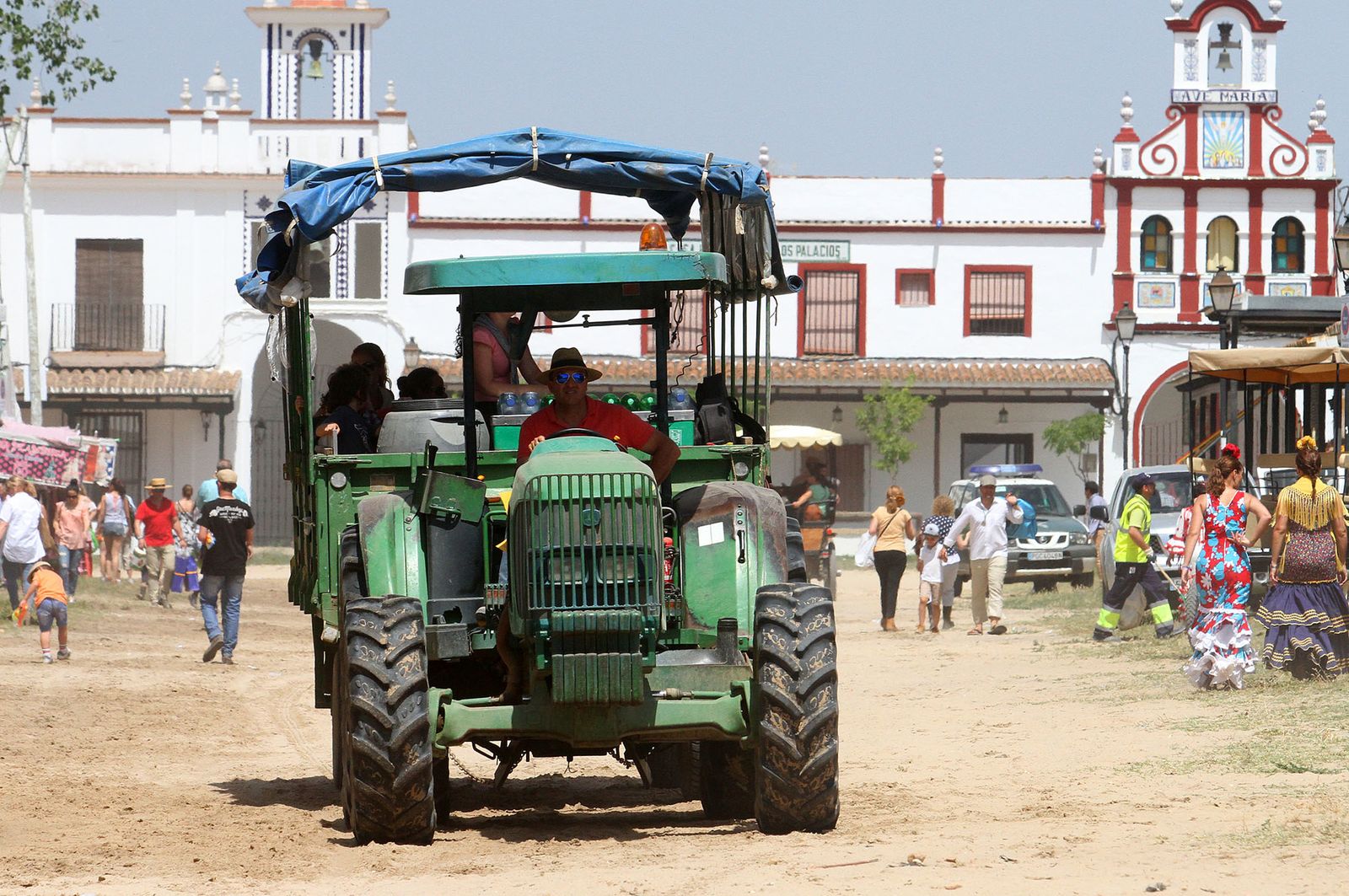 Ambiente en la aldea del Rocío.