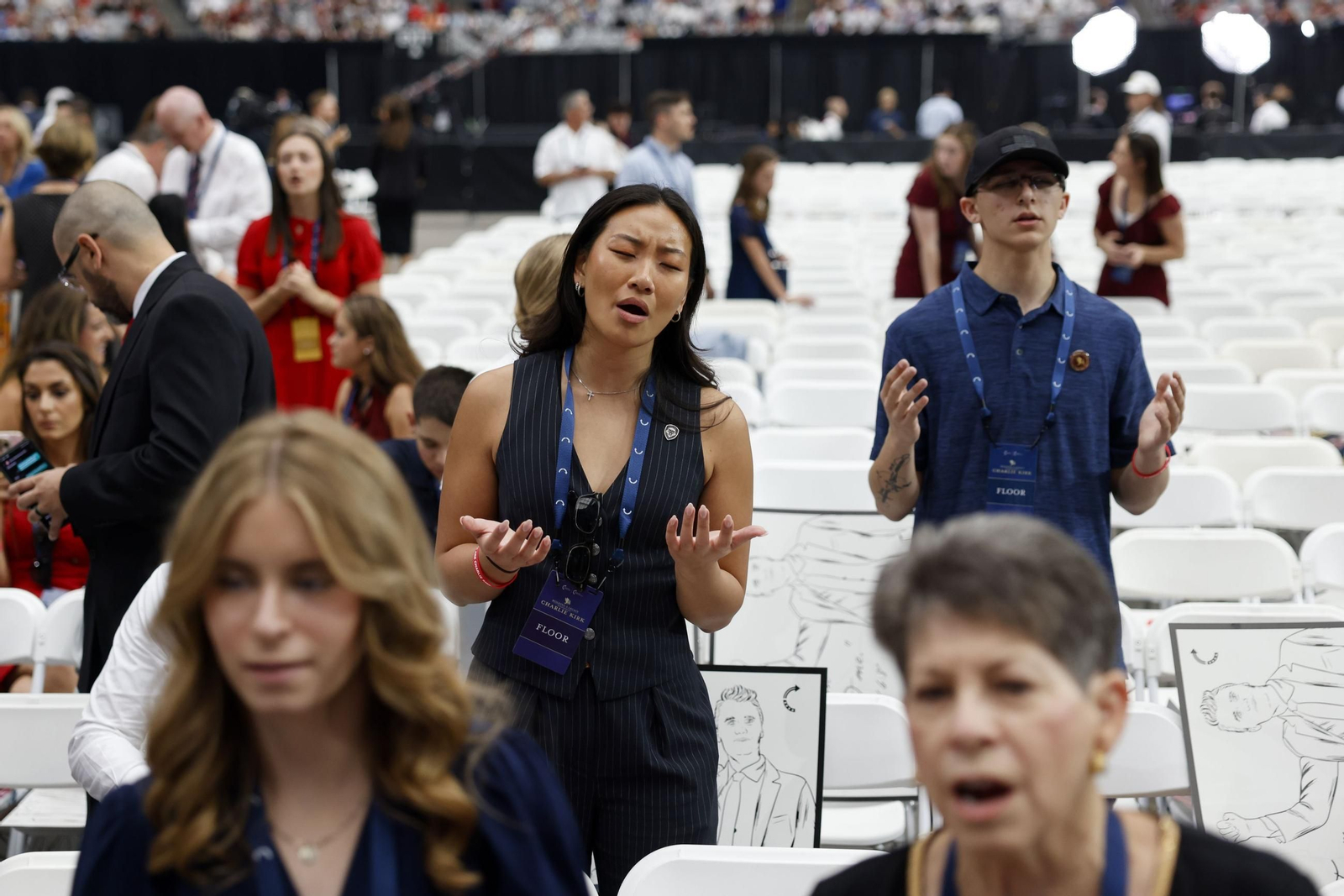 Las fotos de la despedida de los republicanos a Charlie Kirk