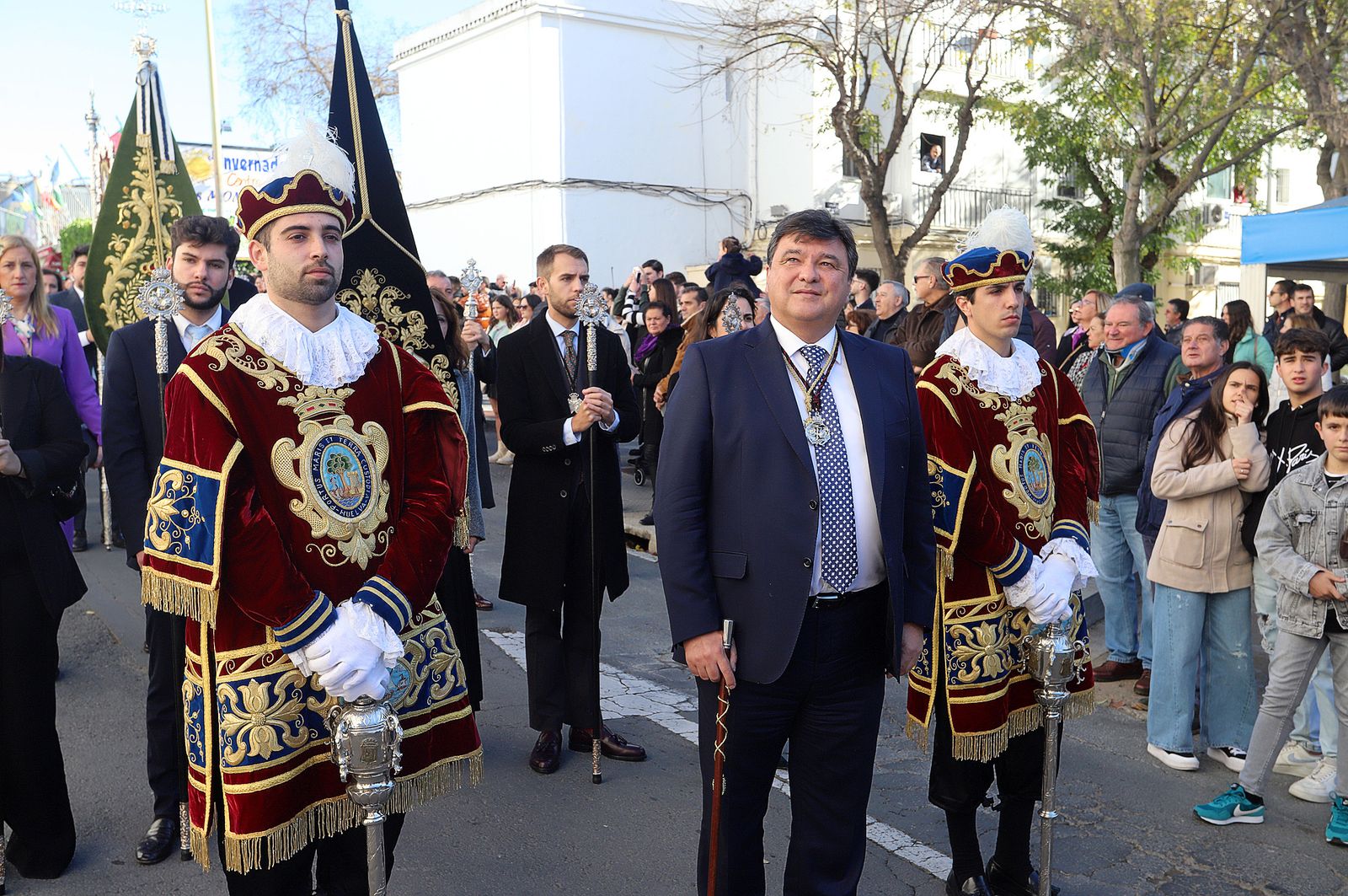 Imágenes del ambiente en la procesión de San Sebastián