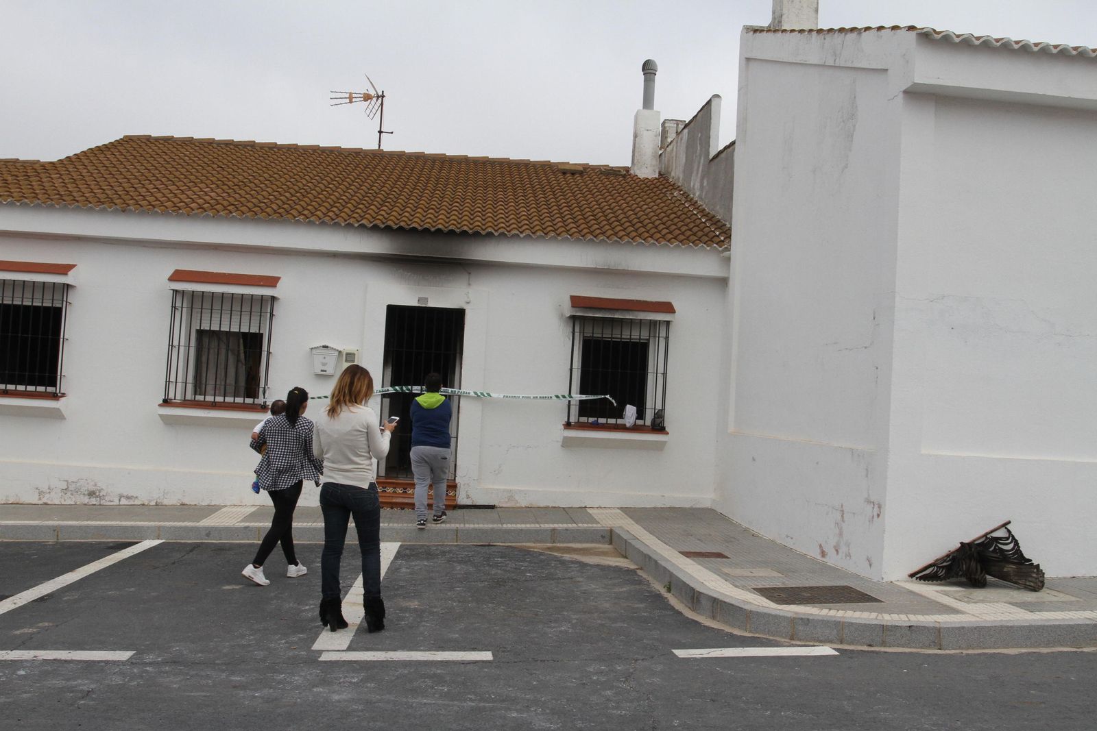 Vvienda de la calle Platero donde se produjo el incendio.