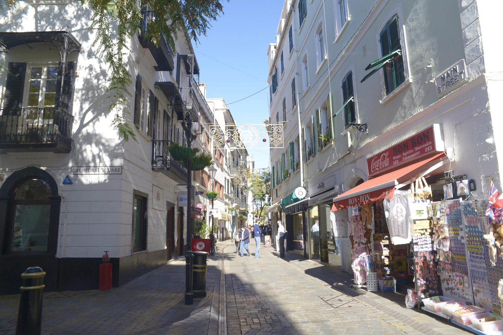 Una calle de Gibraltar.