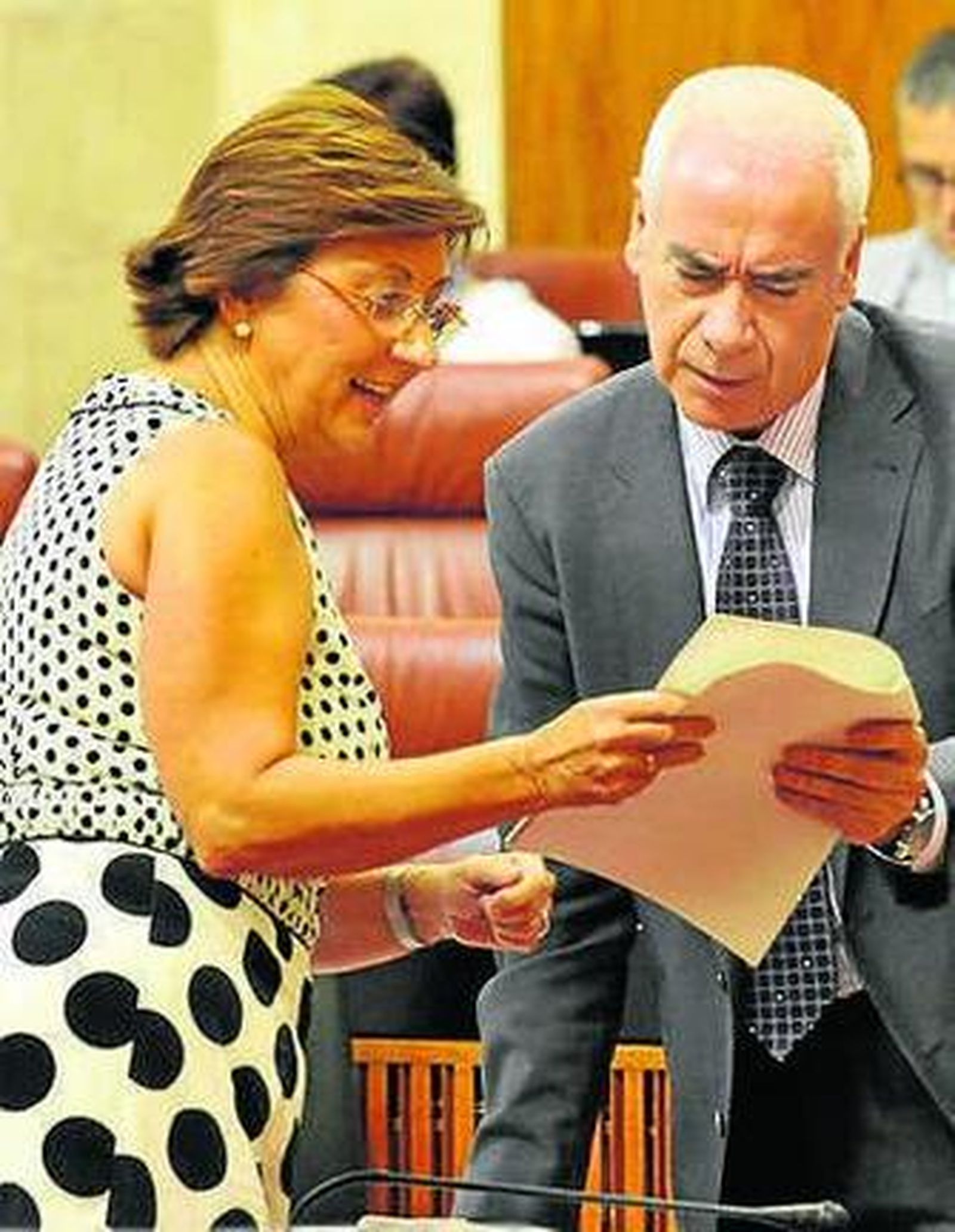 Bustinduy y Alonso, ayer.