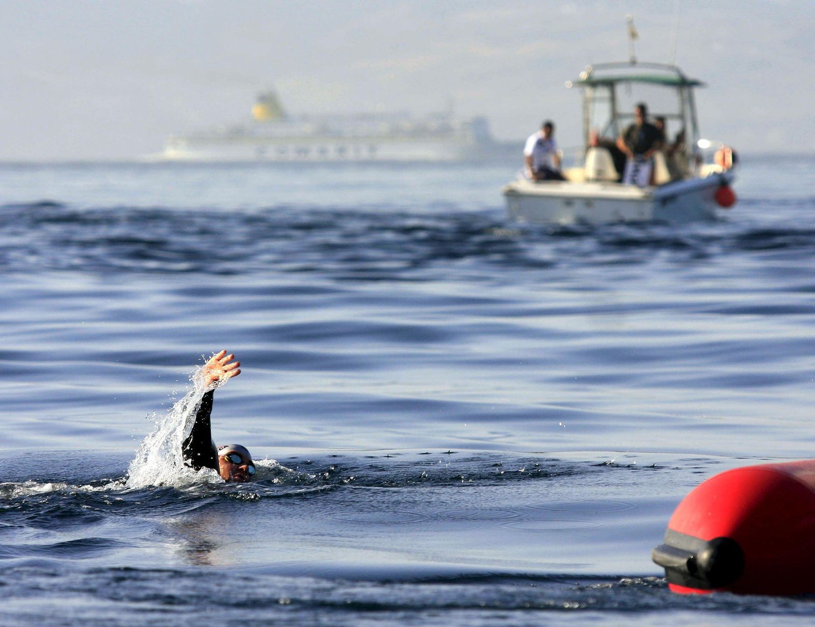 Travesía a nado del Estrecho  de Gibraltar. Imagen de archivo.