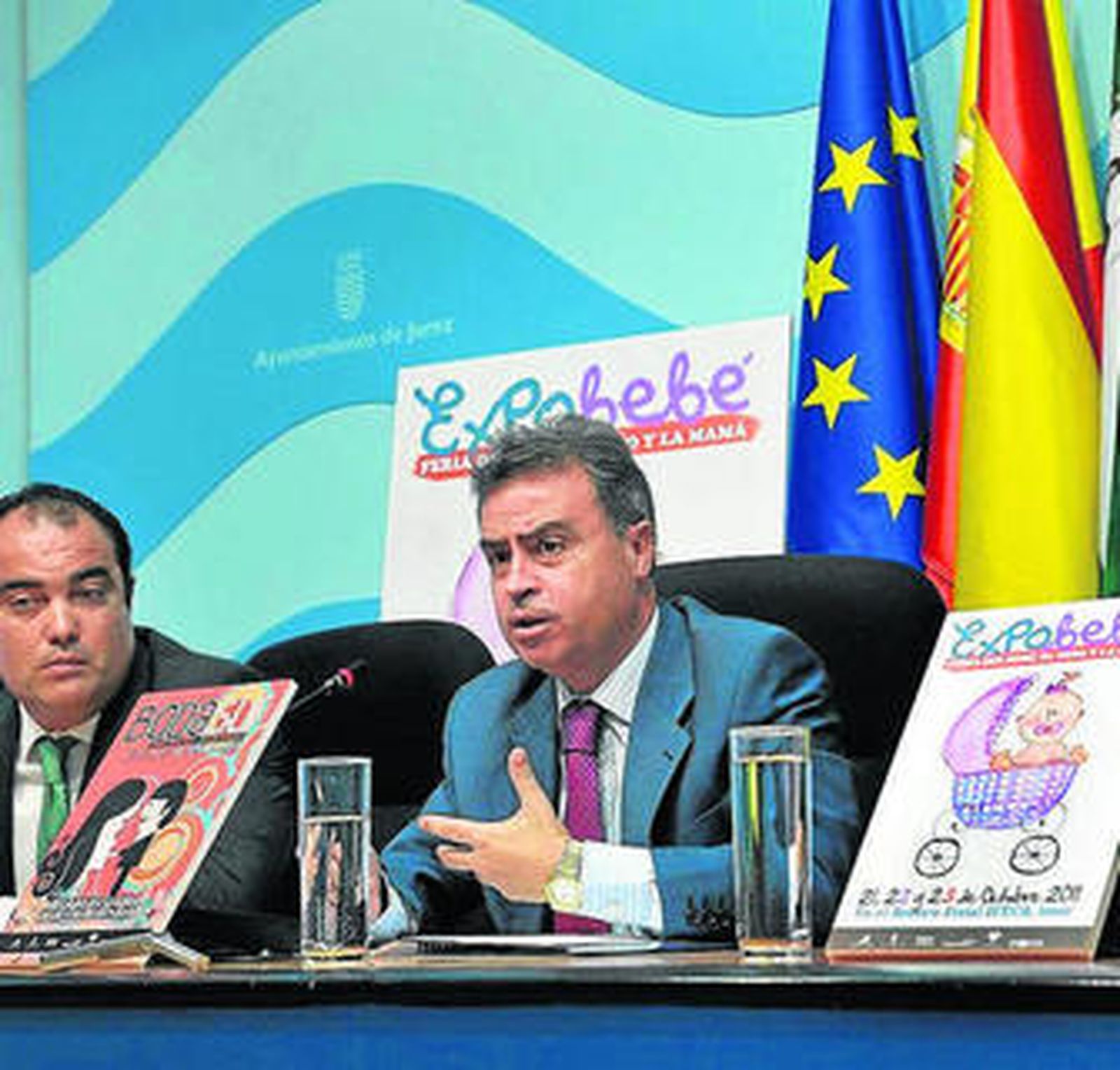 Un momento de la presentación de Expobebé y Bodasur.