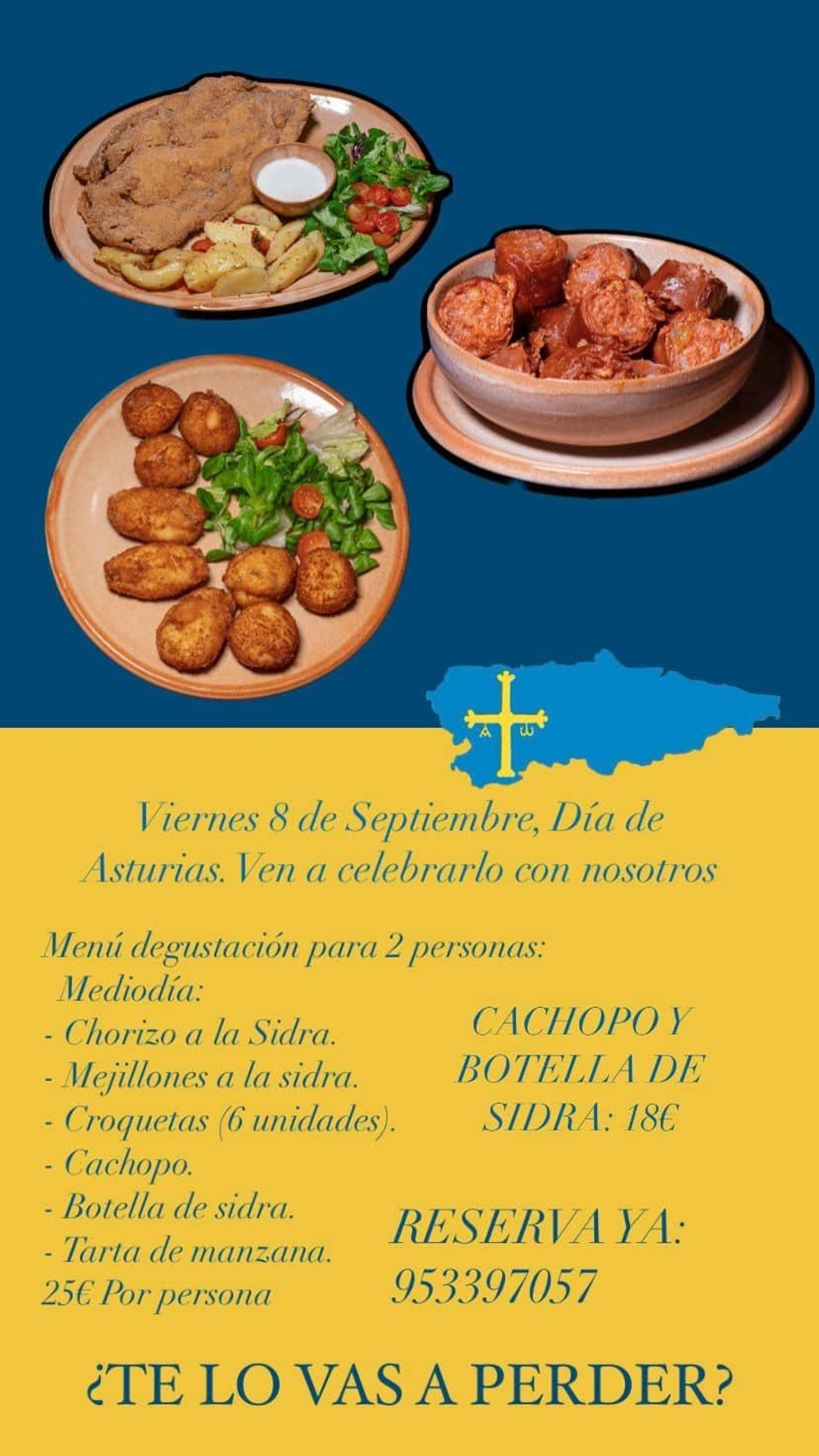 Menú especial por el Día de Asturias el próximo 8 de septiembre en Pelayu. Menú especial por el Día de Asturias el próximo 8 de septiembre en Pelayu.