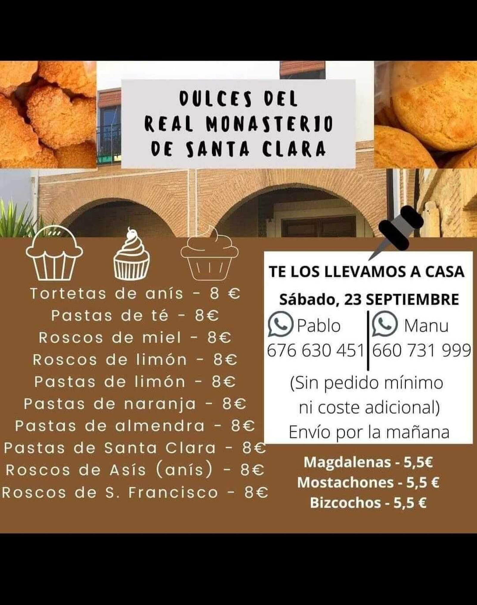Catálogo de dulces y repostería del Monasterio de Santa Clara en Jaén. Catálogo de dulces y repostería del Monasterio de Santa Clara en Jaén.