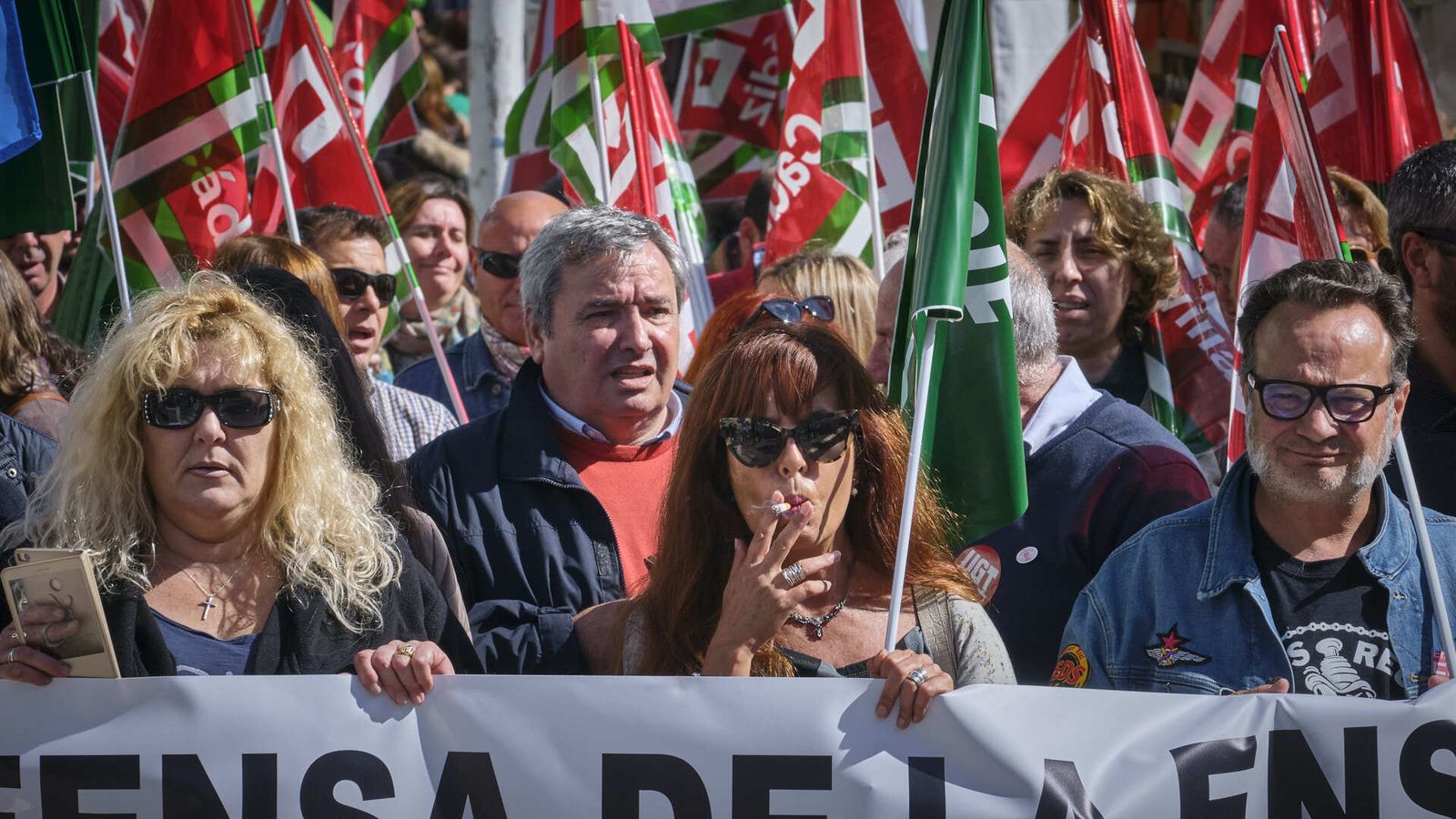 Manifestación contra la enseñanza concertada