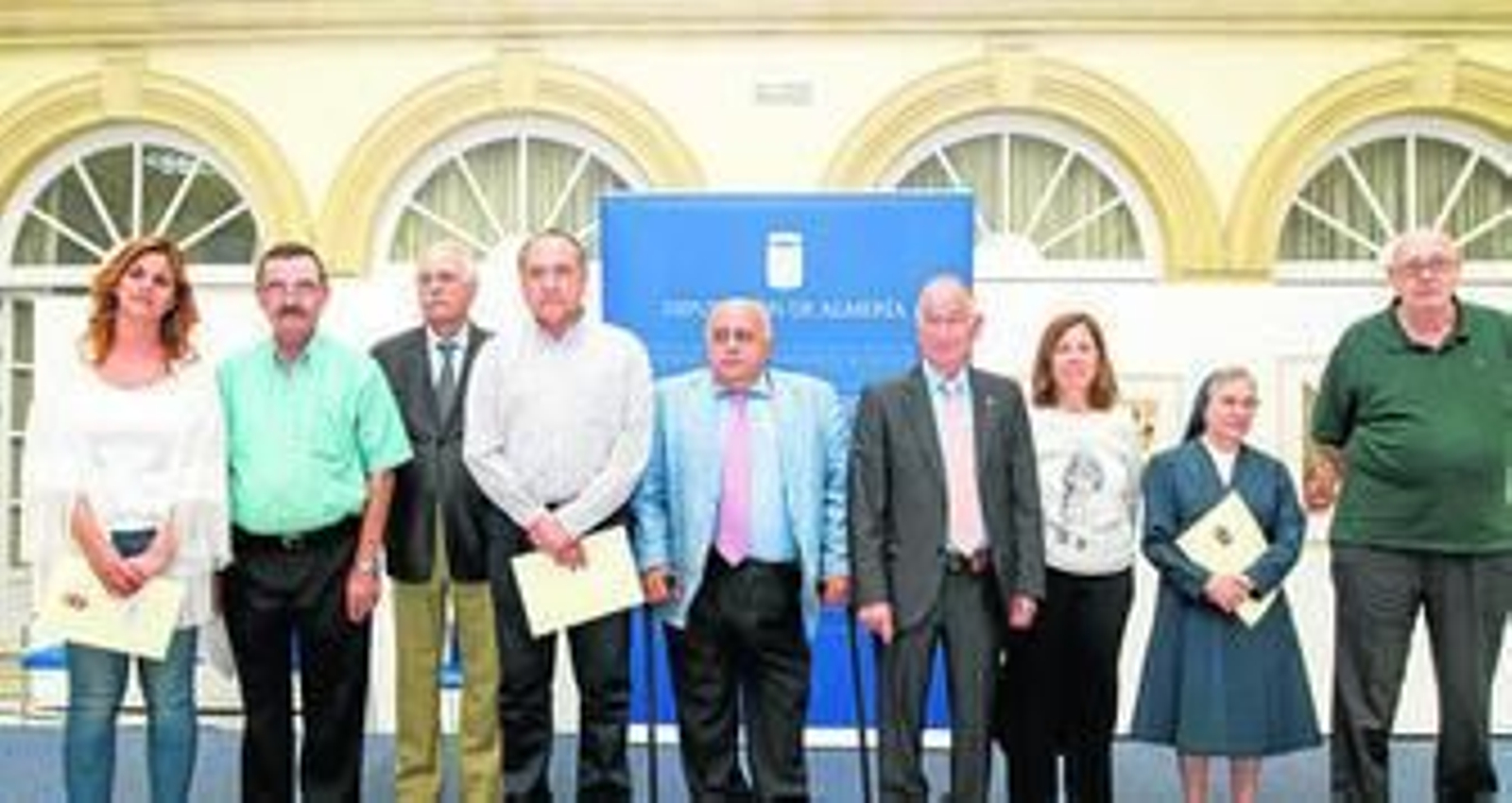 Algunos de los responsables de las asociaciones.