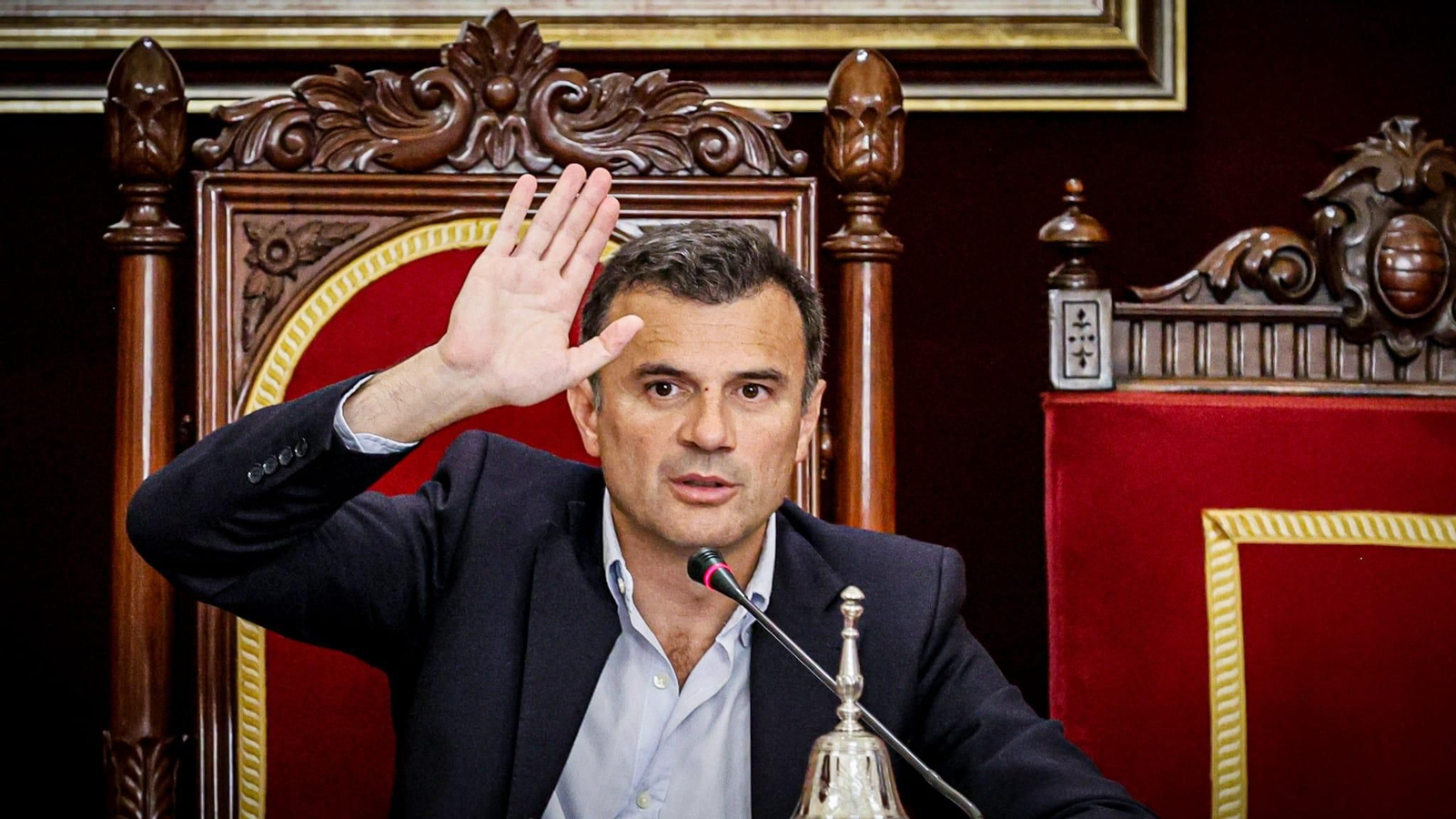 El alcalde de Cádiz, Bruno García, en el Pleno del 25 de septiembre.