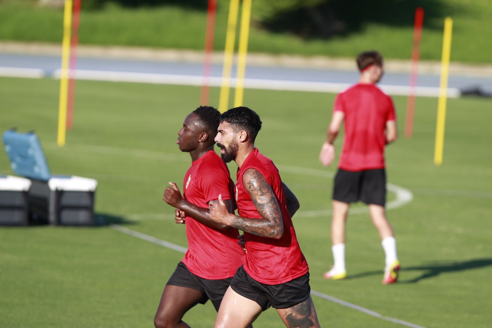 Imágenes del primer entramiento de la U.D. Almería en la Liga Santander, temporada 2022-2023