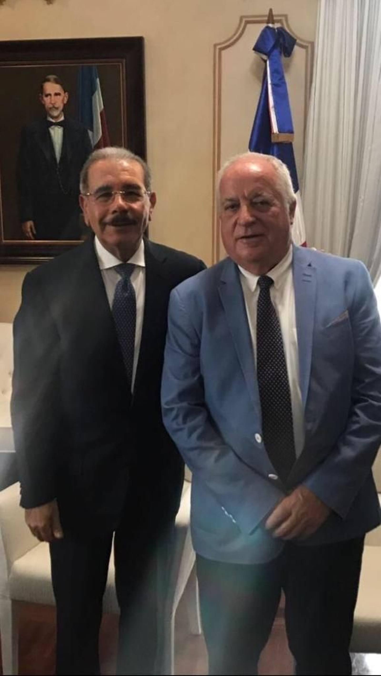 Medina, presidente de la República Domincana, con Jose Maria Rossell.