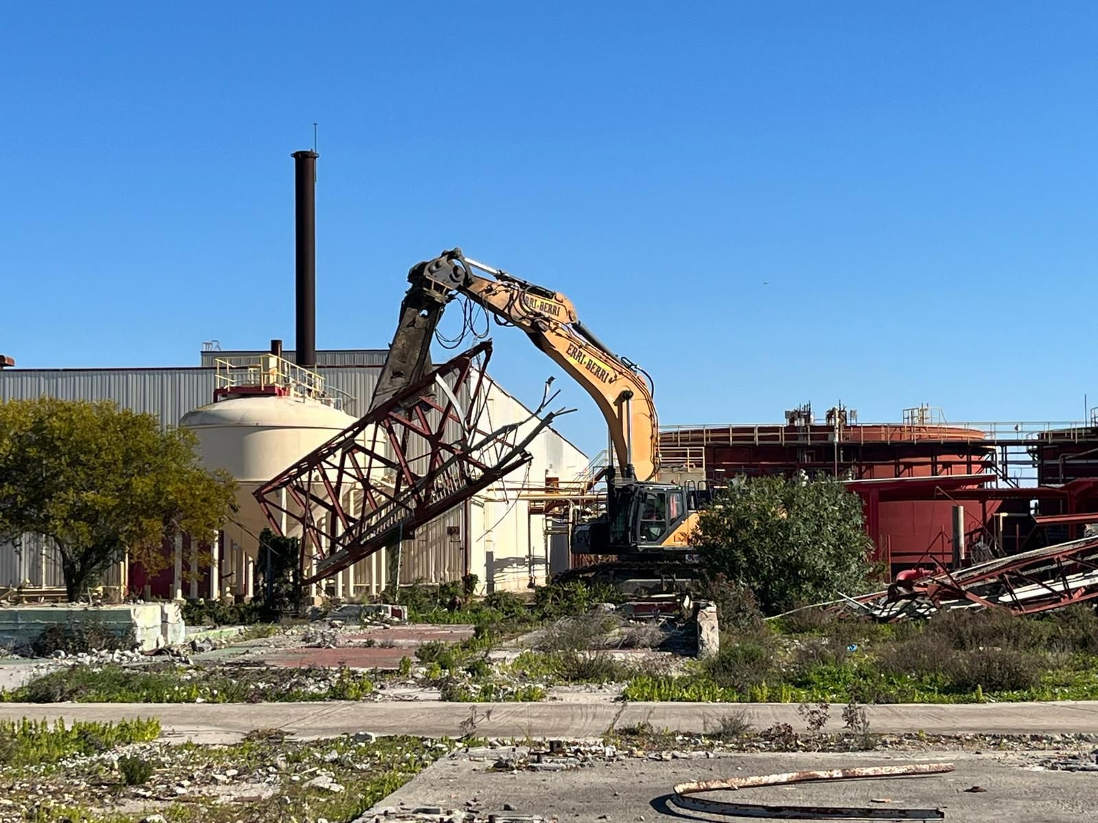 Trabajos en la antigua Delphi, en una imagen reciente