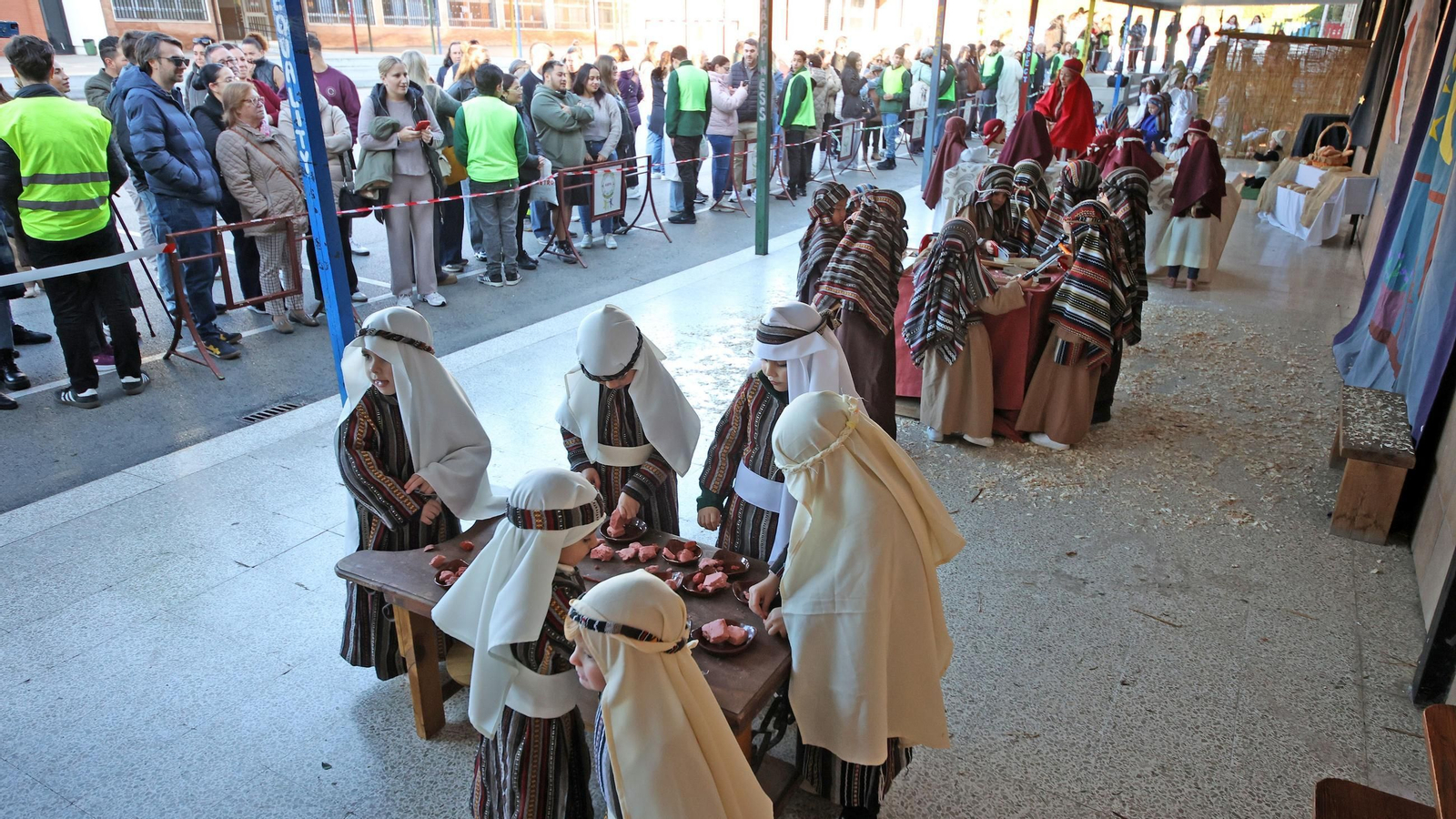 Belén viviente en el Colegio San José Fundación Xafer de Jerez