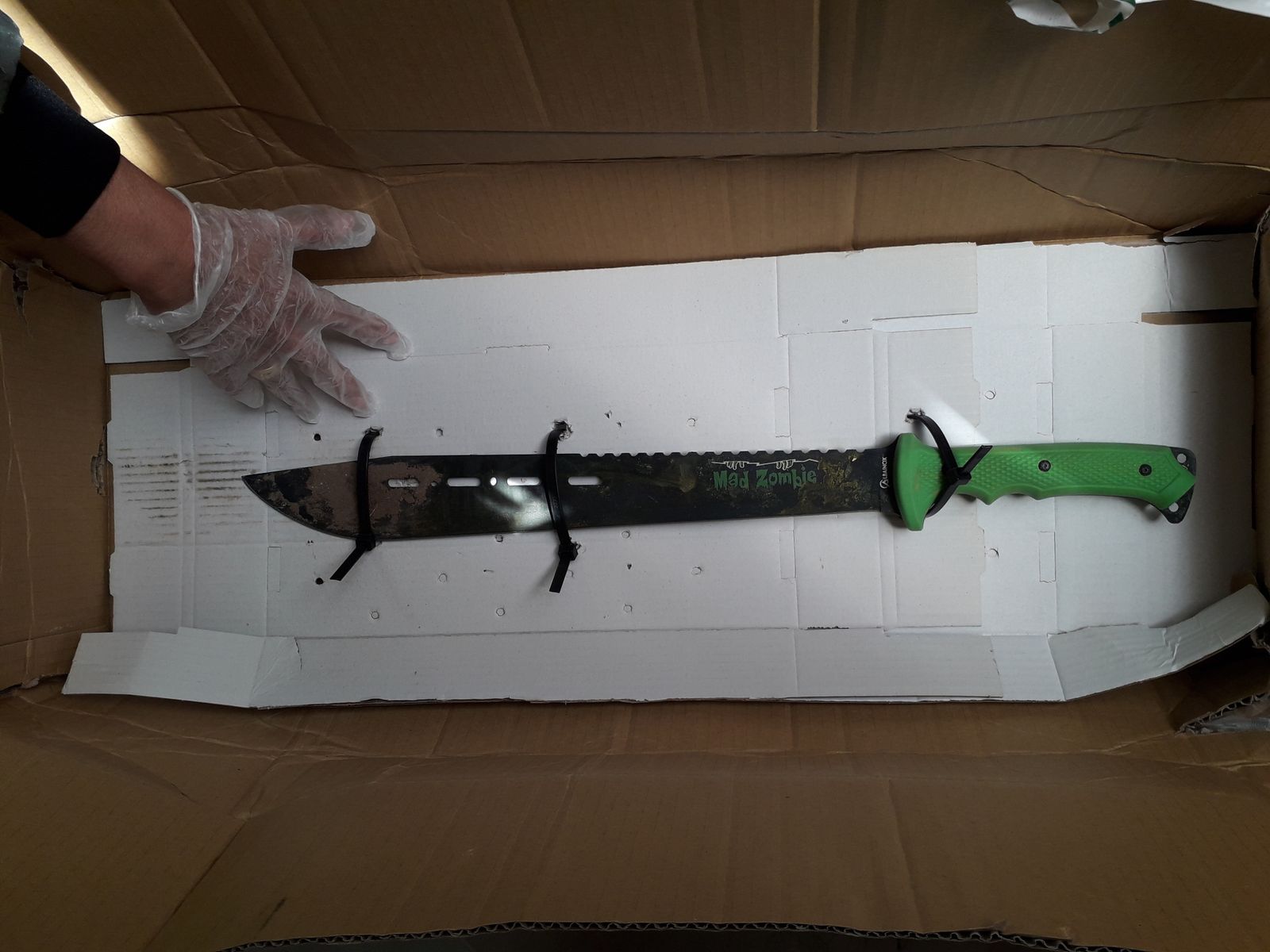 El machete con el que El Perniles atacó a sus víctimas