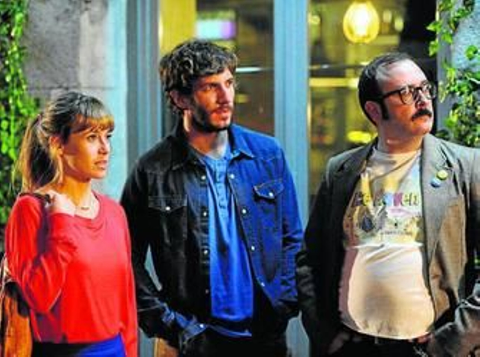 Marta Etura, Quim Gutiérrez y Carlos Areces, en la película de Alejo Flah.