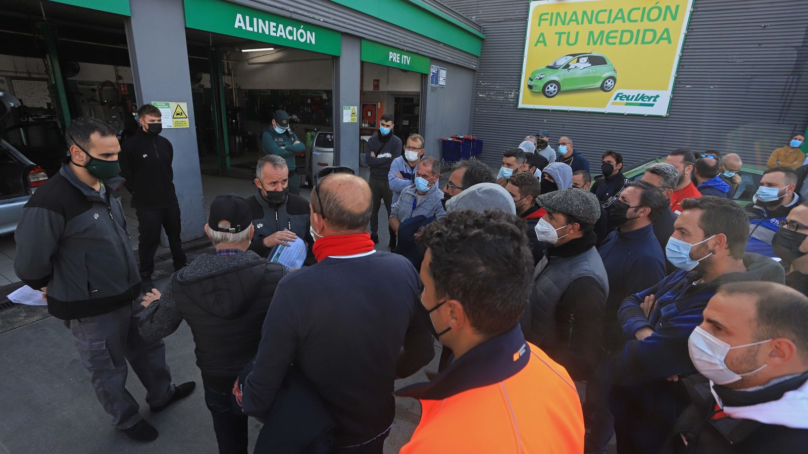 Fotos de los piquetes en el polígono de Palmones